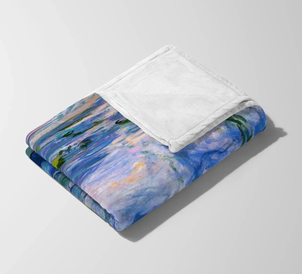 claude monet klarer blauer sumpf gemälde Fleecedecke von belong shop