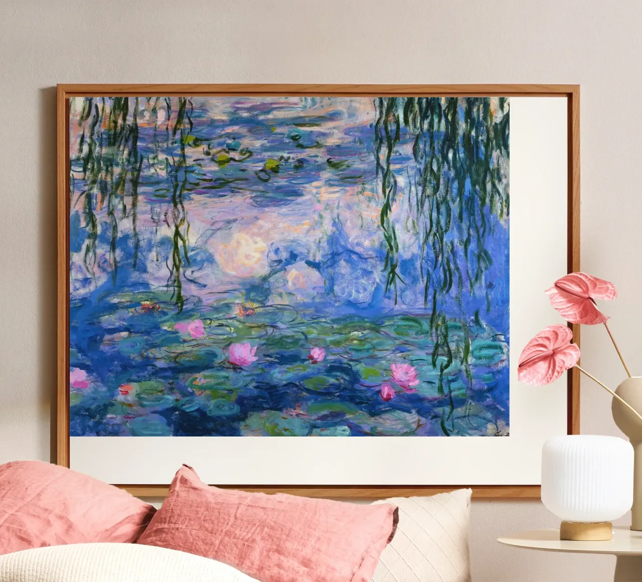 claude monet klarer blauer sumpf gemälde Alu-Dibond von belong shop