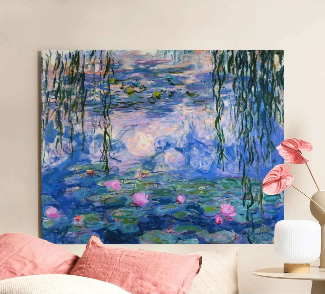 claude monet klarer blauer sumpf gemälde Alu-Dibond von belong shop
