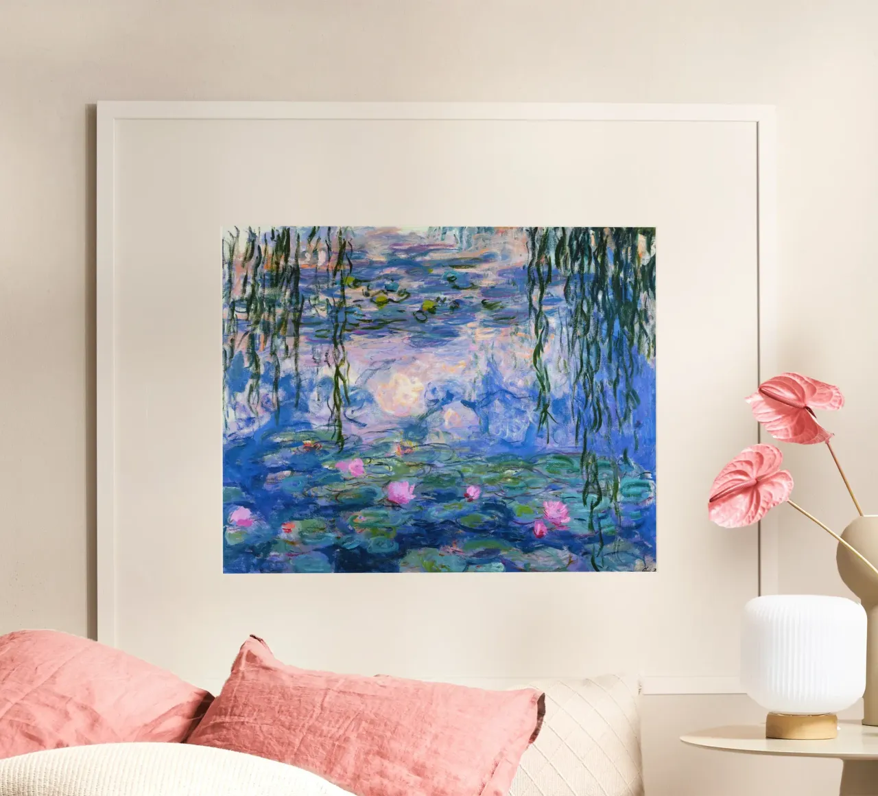 claude monet klarer blauer sumpf gemälde Poster von belong shop