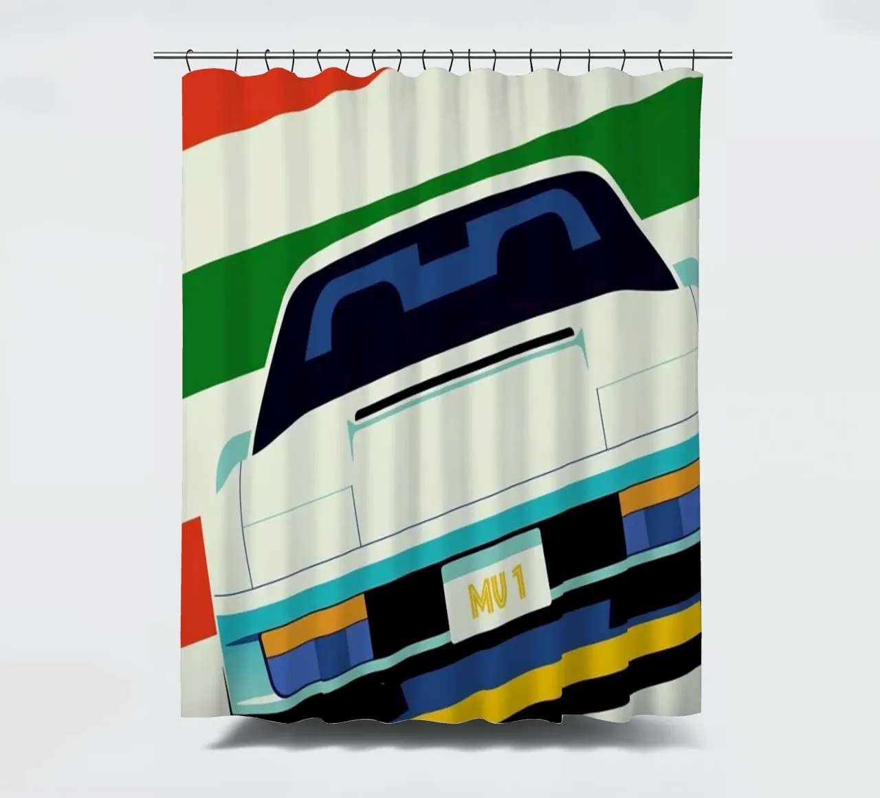 Ferrari Front shower curtain by Bo Lundberg