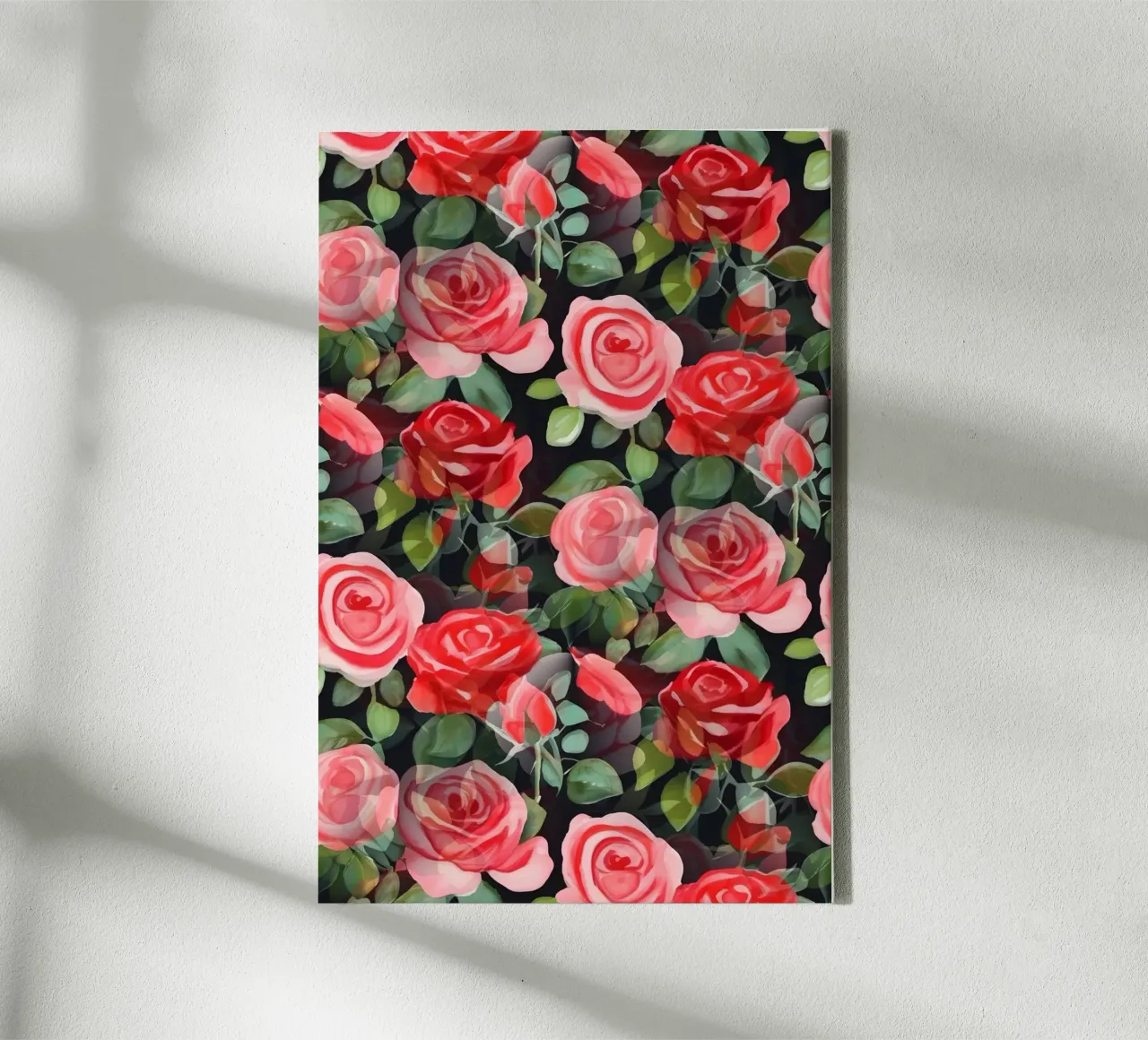 Mooie rozen rood en roze canvas met Baklijst van SilverPegasus
