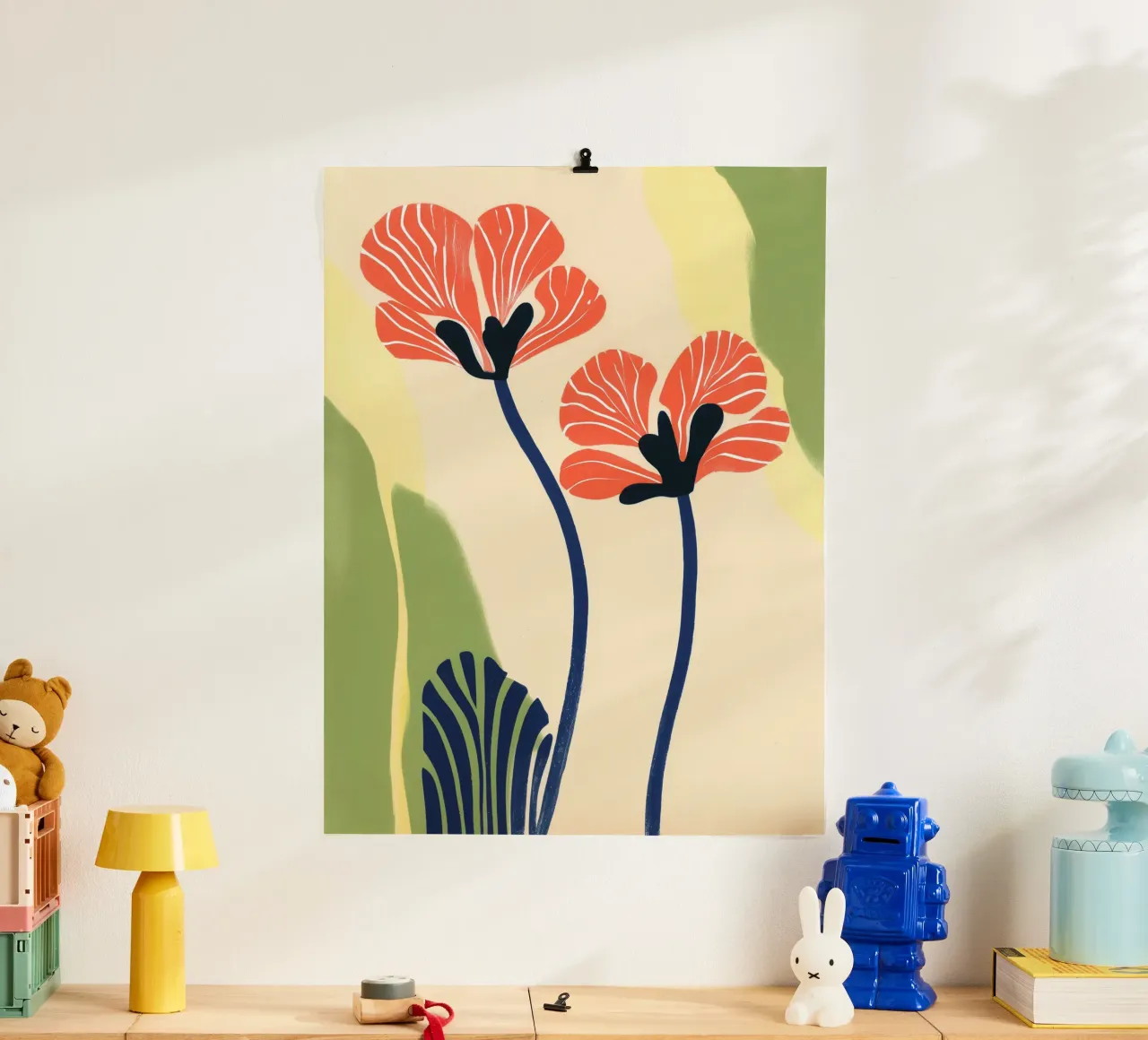 Blumengruß | Sonniges Florales Stillleben Poster von Autofocus