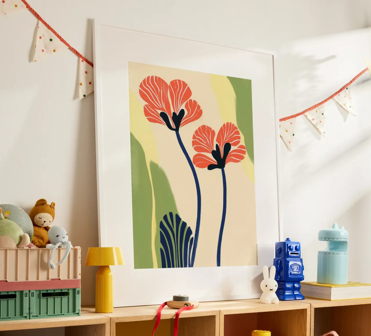 Blumengruß | Sonniges Florales Stillleben Poster von Autofocus