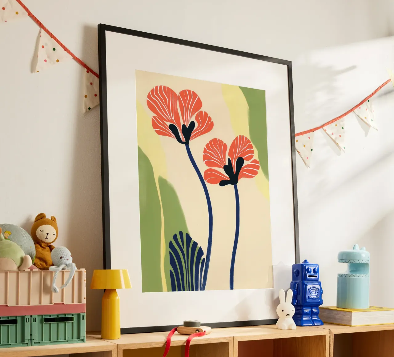 Blumengruß | Sonniges Florales Stillleben Poster von Autofocus