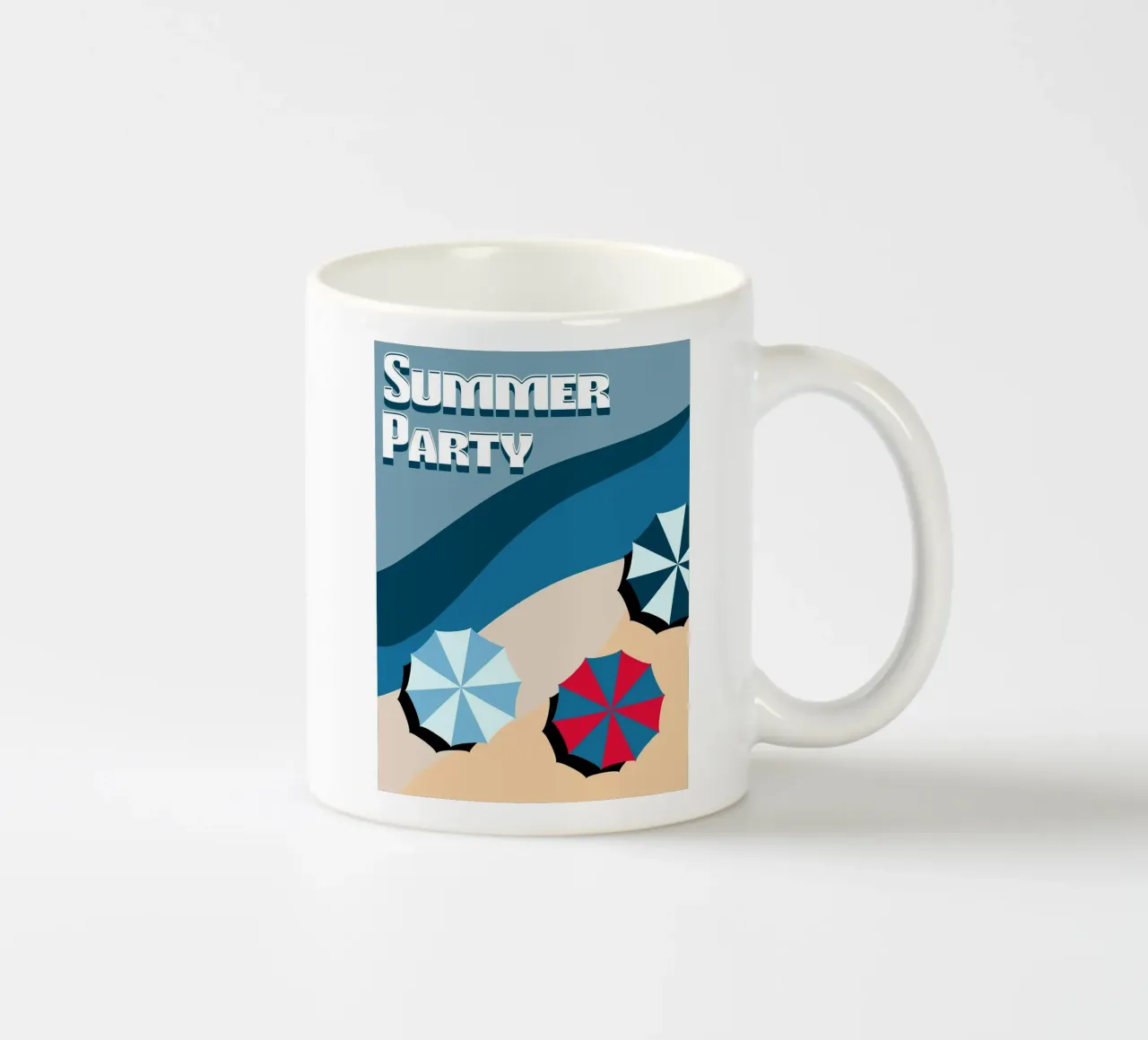 Summer Party Beach Vibes Poster | Modern Retro Art tazza in ceramica da Une Affaire de Filles