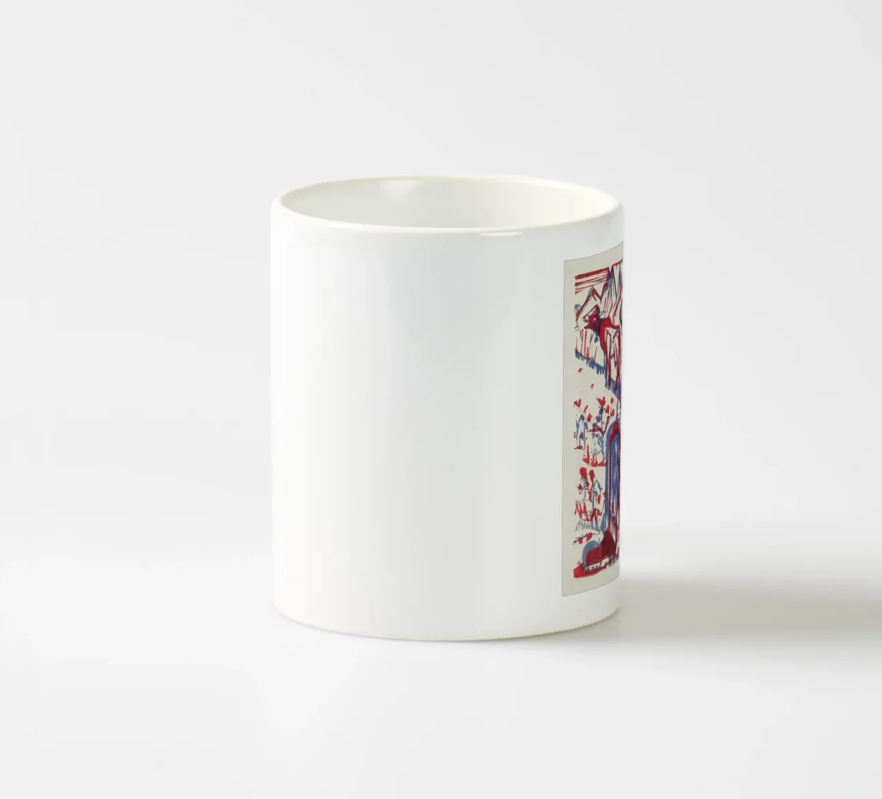 Contadino fumatore di Kirchner - xilografia espressionista, grassetto popolare tazza in ceramica da NorwesClub