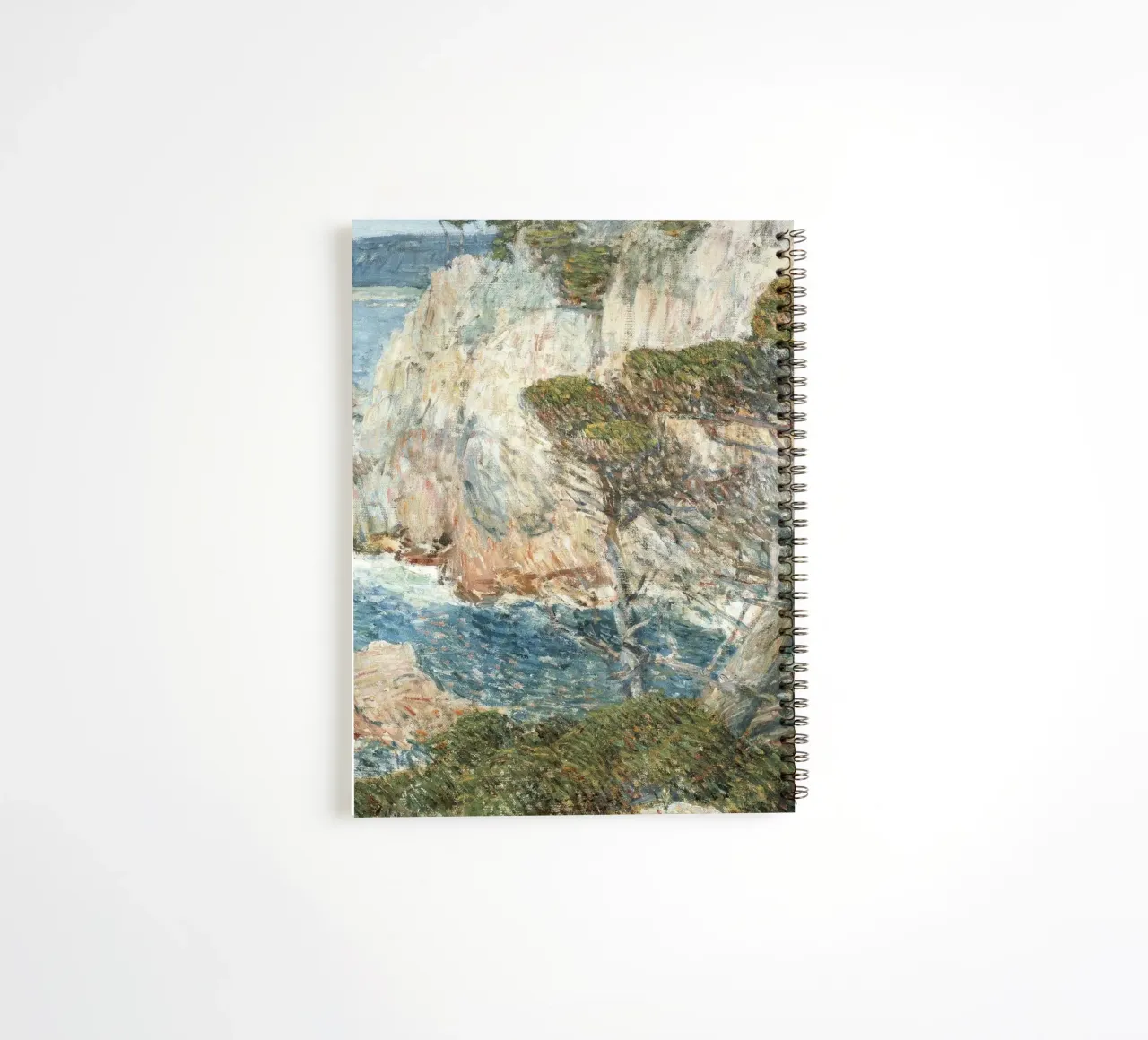 Childe Hassam Point Lobos - American Impressionism, Coastal spiral notebook by NorwesClub