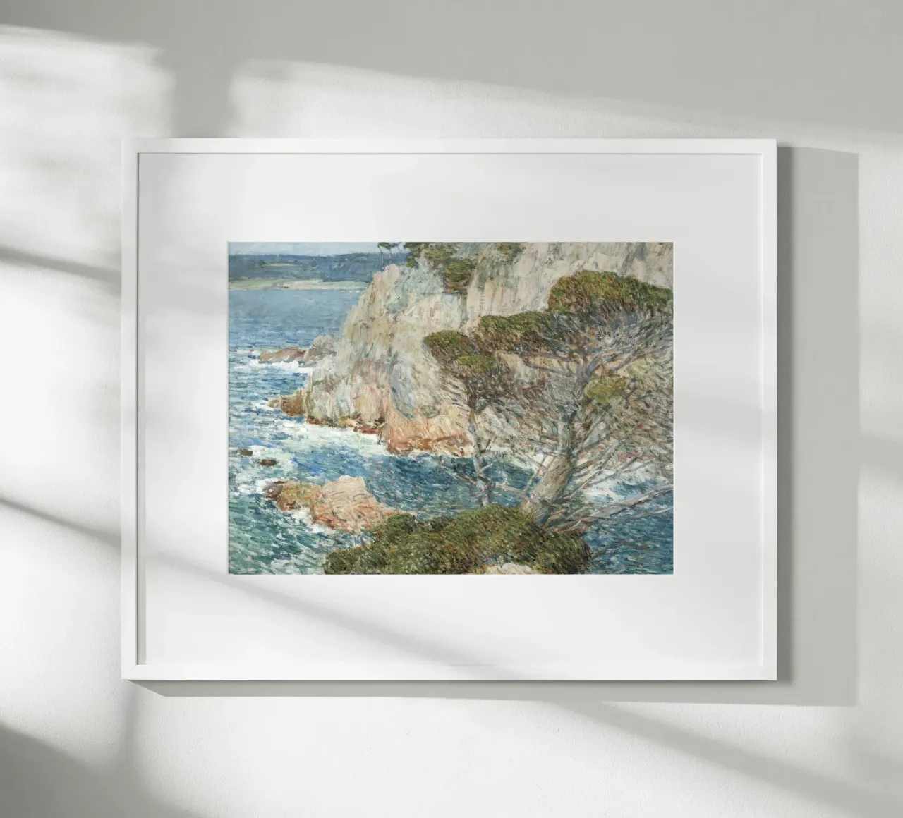 Childe Hassam Point Lobos - Impressionismo americano, costiera poster con telaio in plastica da NorwesClub
