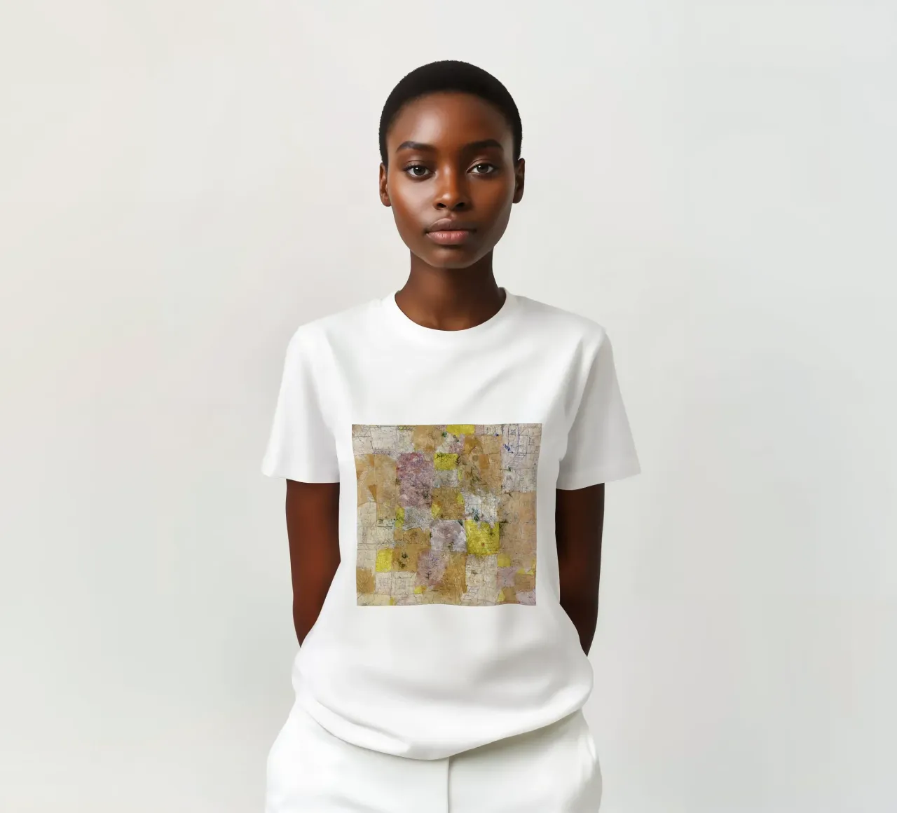 Paul Klee Idillio suburbano - Espressionismo astratto, texture t-shirt da NorwesClub