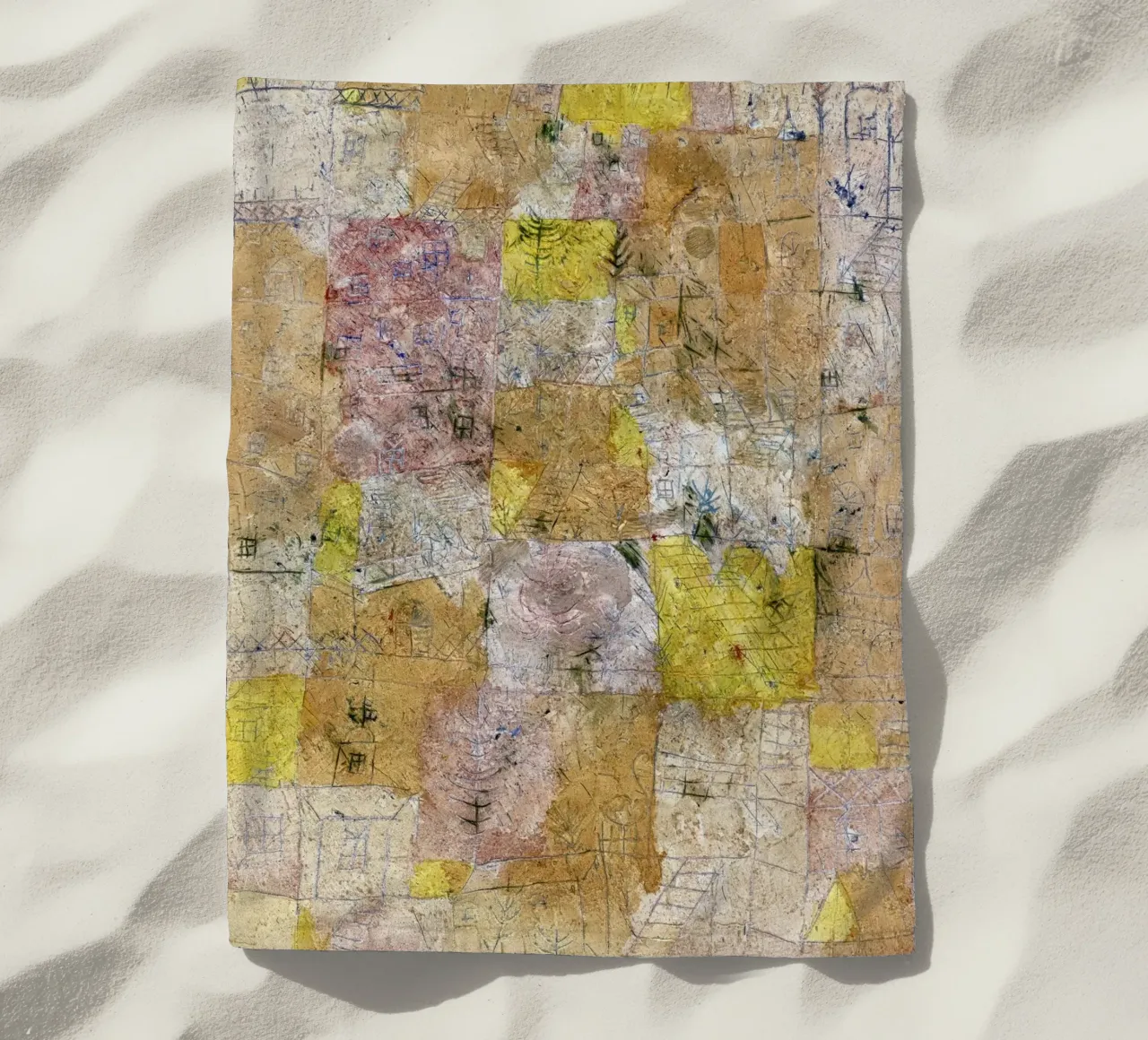 Paul Klee Idillio suburbano - Espressionismo astratto, texture telo mare da NorwesClub