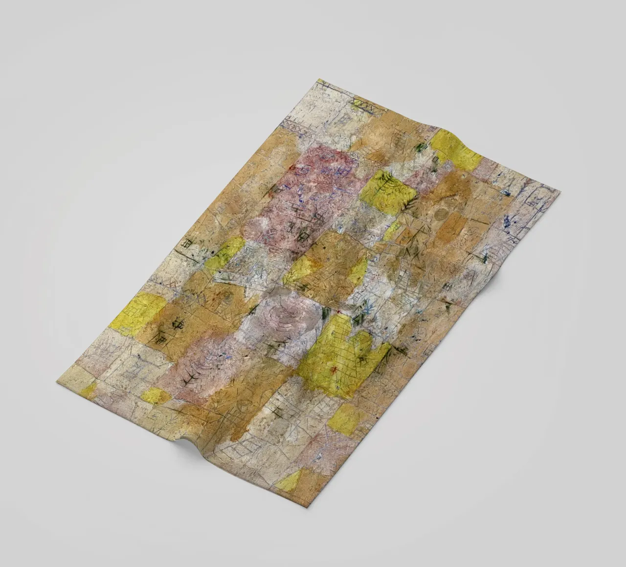 Paul Klee Idillio suburbano - Espressionismo astratto, texture telo mare da NorwesClub