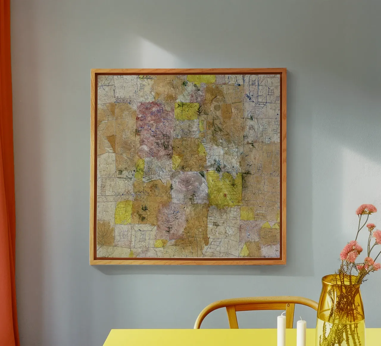 Paul Klee Idillio suburbano - Espressionismo astratto, texture plexiglass da NorwesClub