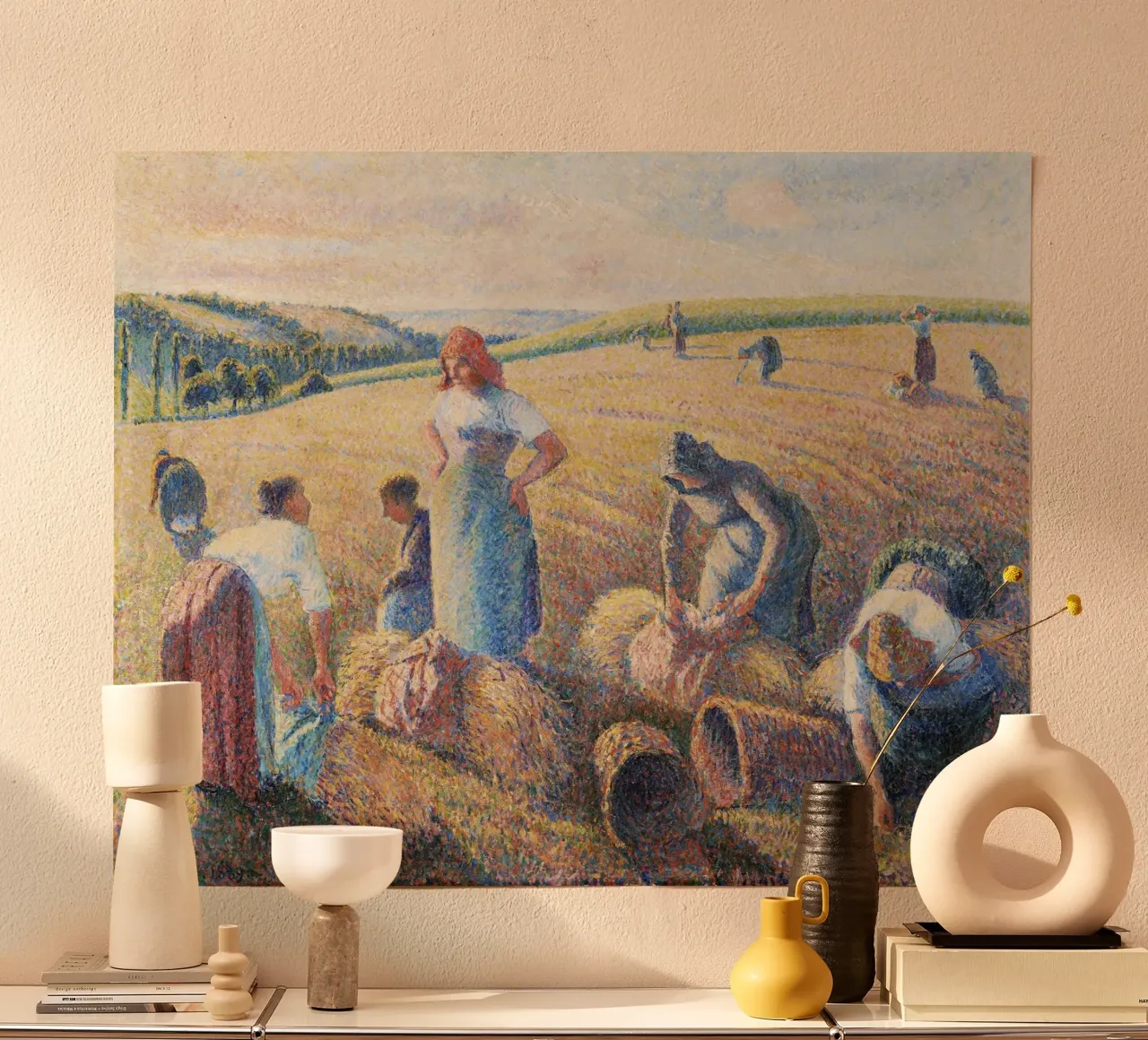 Camille Pissarro: De sprokkelaars - Impressionisme, Landelijk leven, hahnemühle van NorwesClub