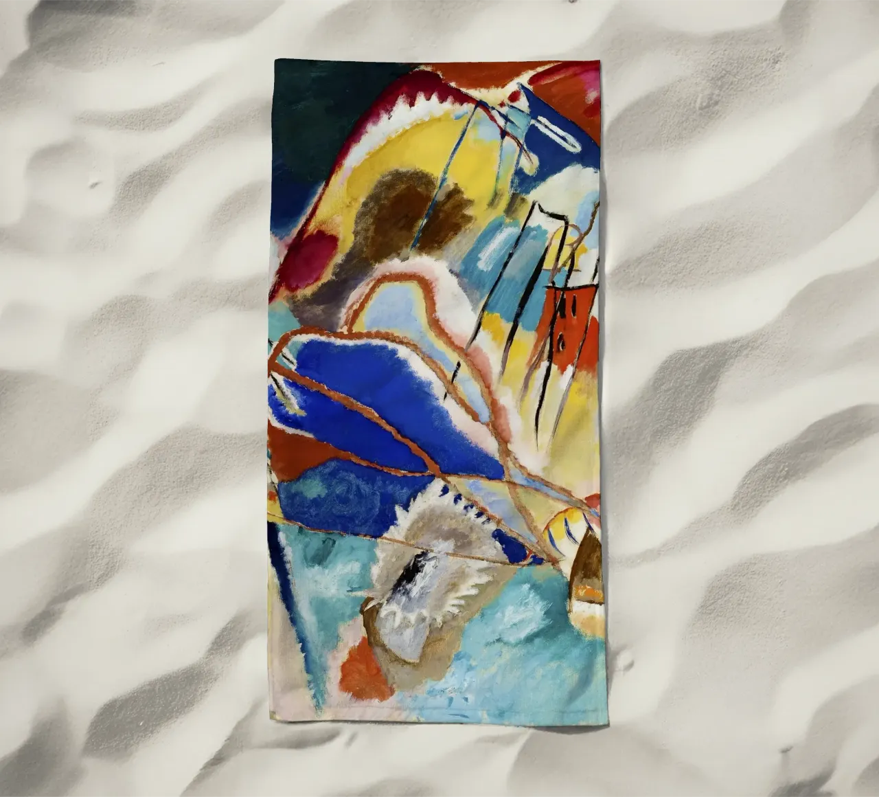 Kandinsky: Improvisation 30 - Abstract Expressionism, Avant- beach towel by NorwesClub
