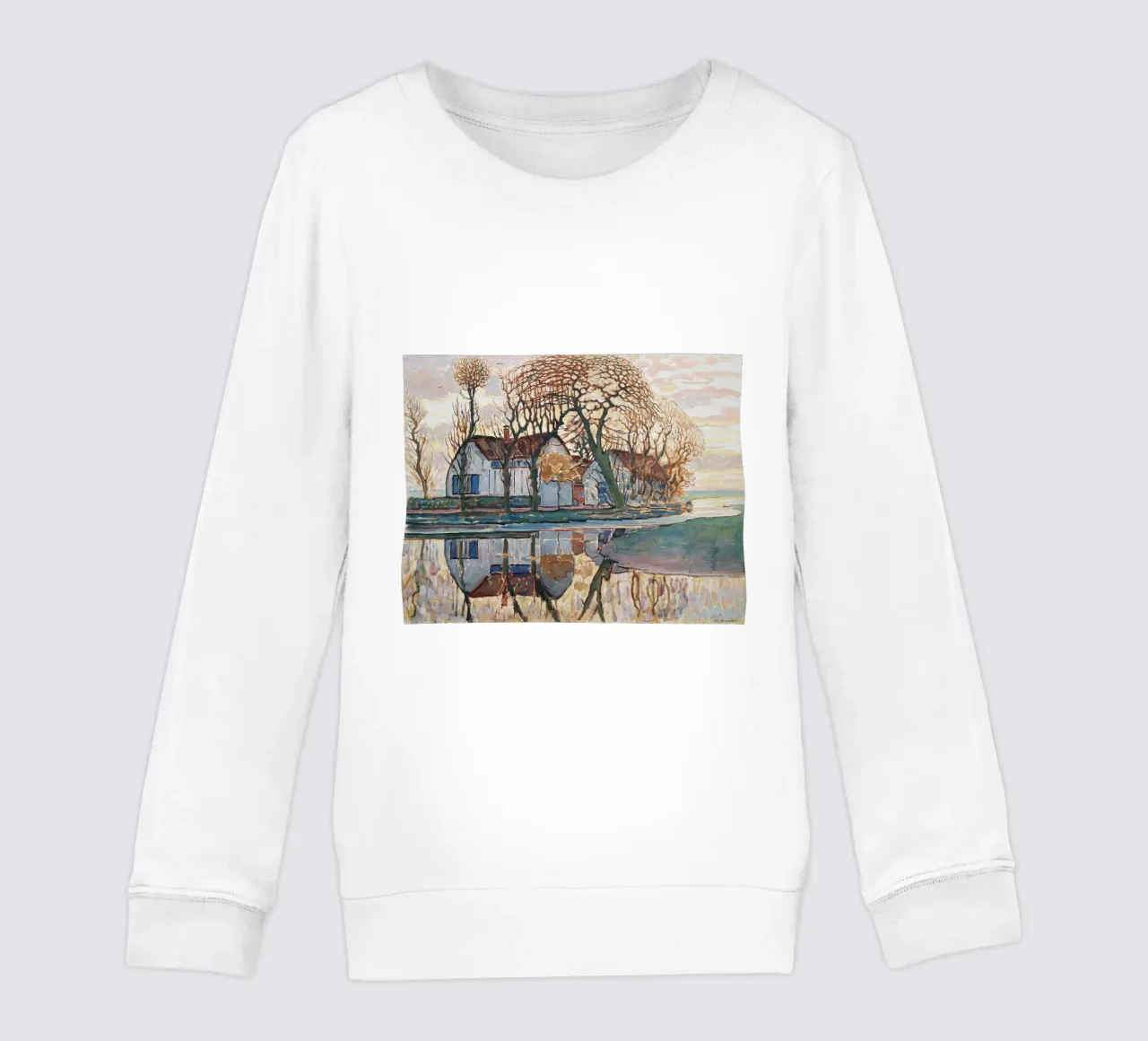 Piet Mondrian: Bauernhof bei Duivendrecht - Früher Modernismus, Lan Kinder Sweatshirt von NorwesClub