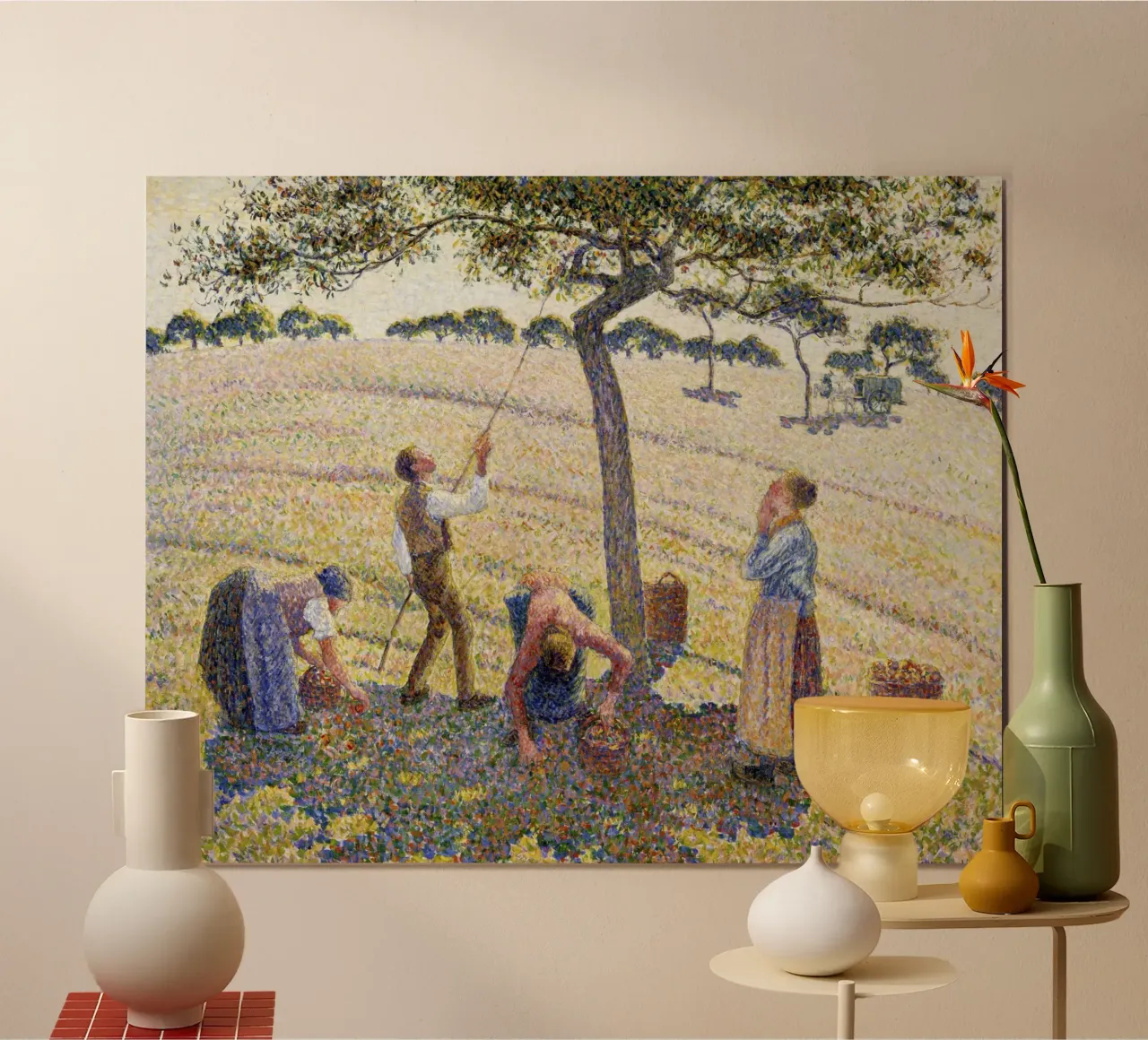 Pissarro: Apfelernte - Neoimpressionismus, Ländliches Leben, Poi Poster von NorwesClub