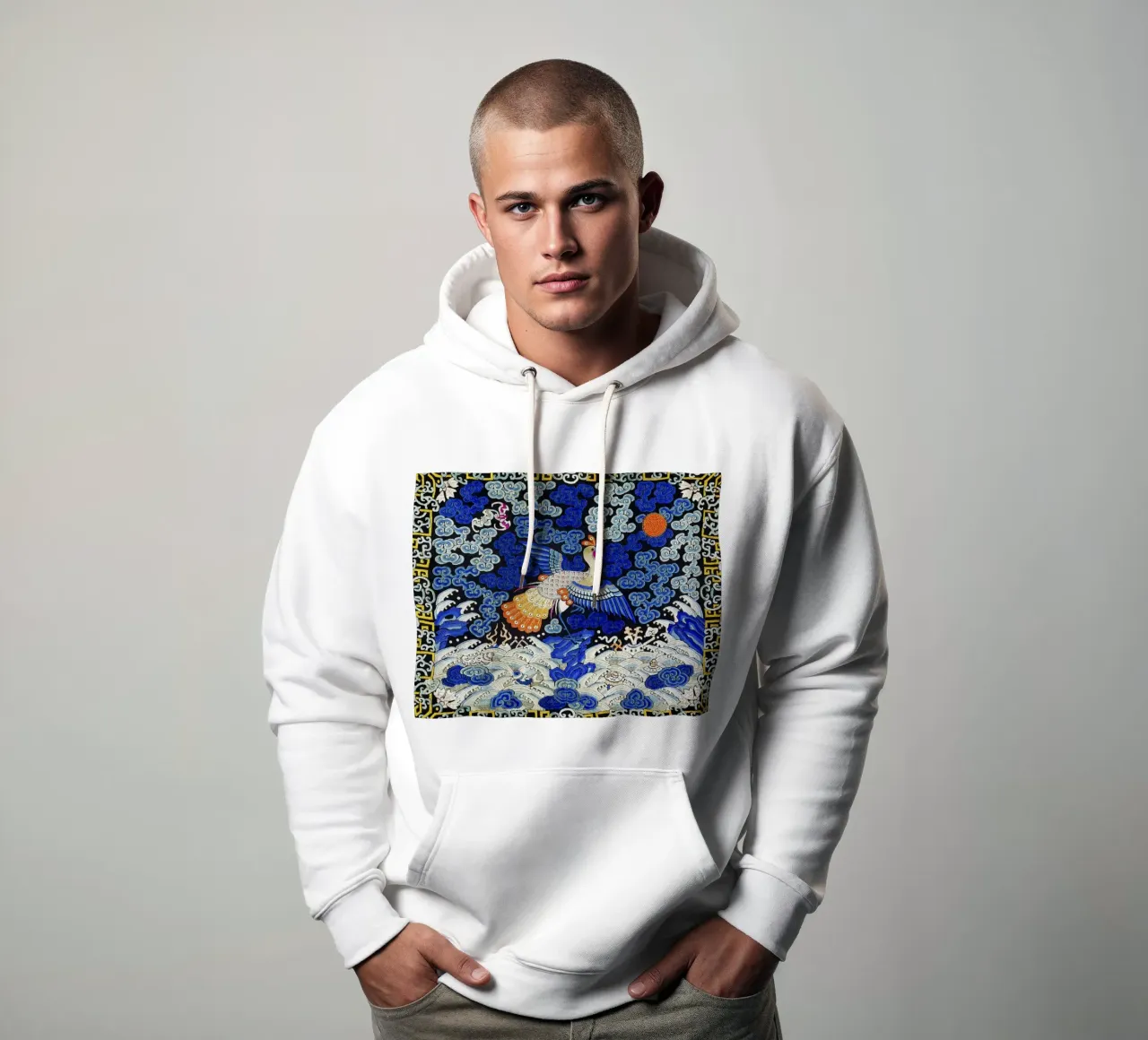 Chinese Rank Badge: Phoenix Crane - Imperial Art, Qing Dynas hoodie by NorwesClub