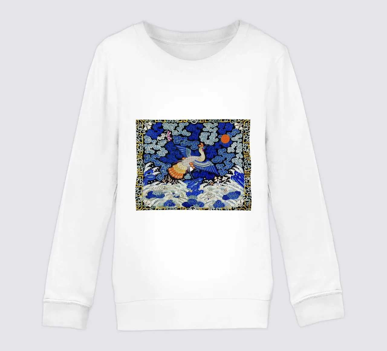 Chinesisches Rangabzeichen: Phönixkranich - Kaiserliche Kunst, Qing-Dynastie Kinder Sweatshirt von NorwesClub