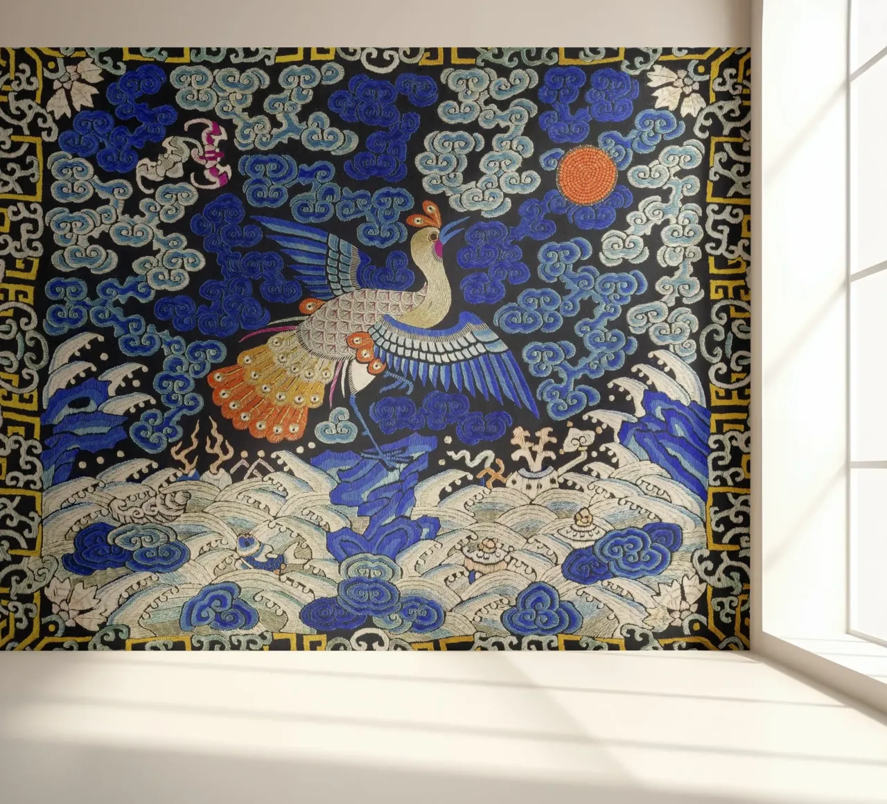 Chinese Rank Badge: Phoenix Crane - Imperial Art, Qing Dynas photo wallpaper by NorwesClub