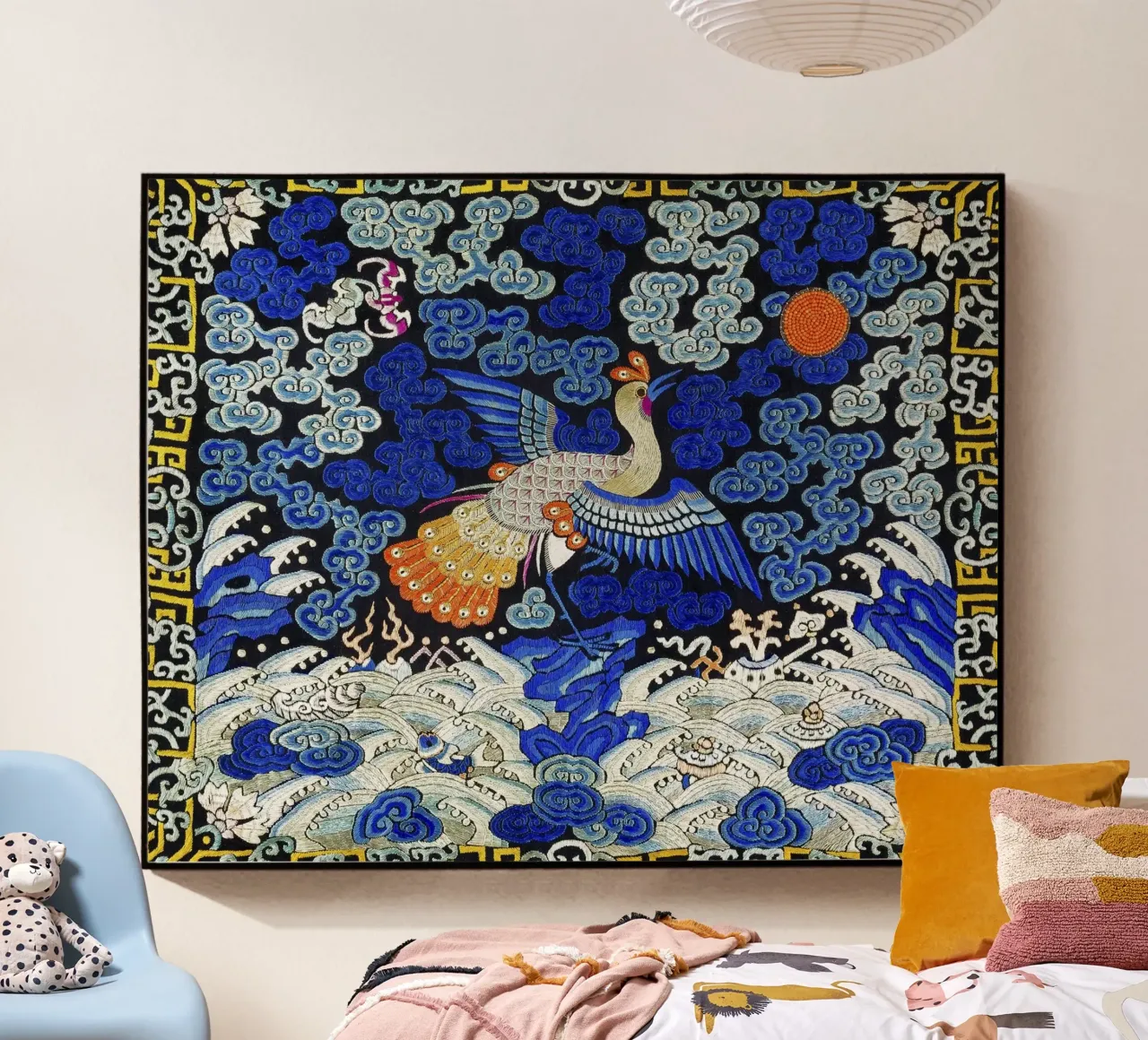 Chinesisches Rangabzeichen: Phönixkranich - Kaiserliche Kunst, Qing-Dynastie Acryl-Glas von NorwesClub