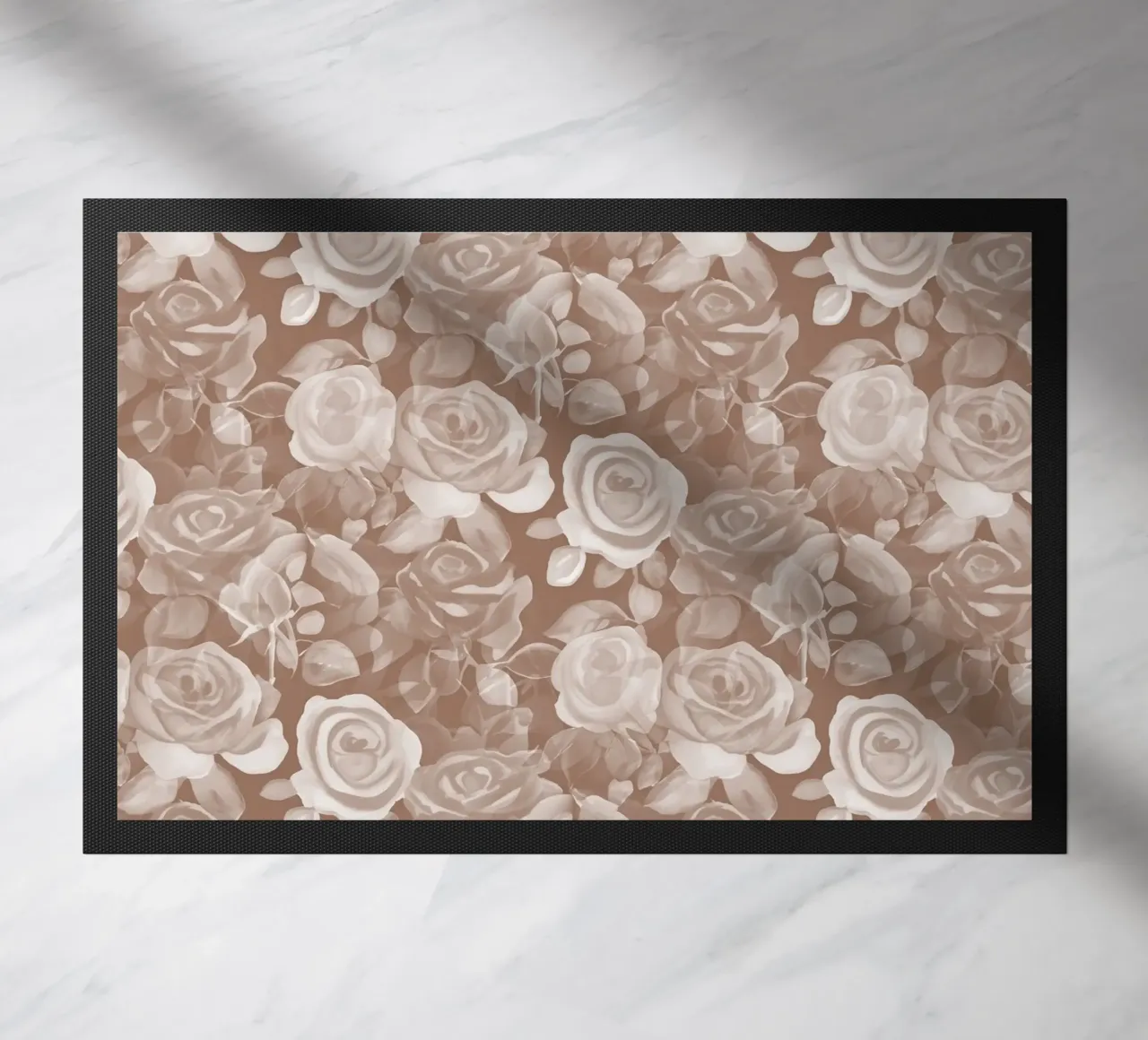Pretty Roses Brown doormat by SilverPegasus
