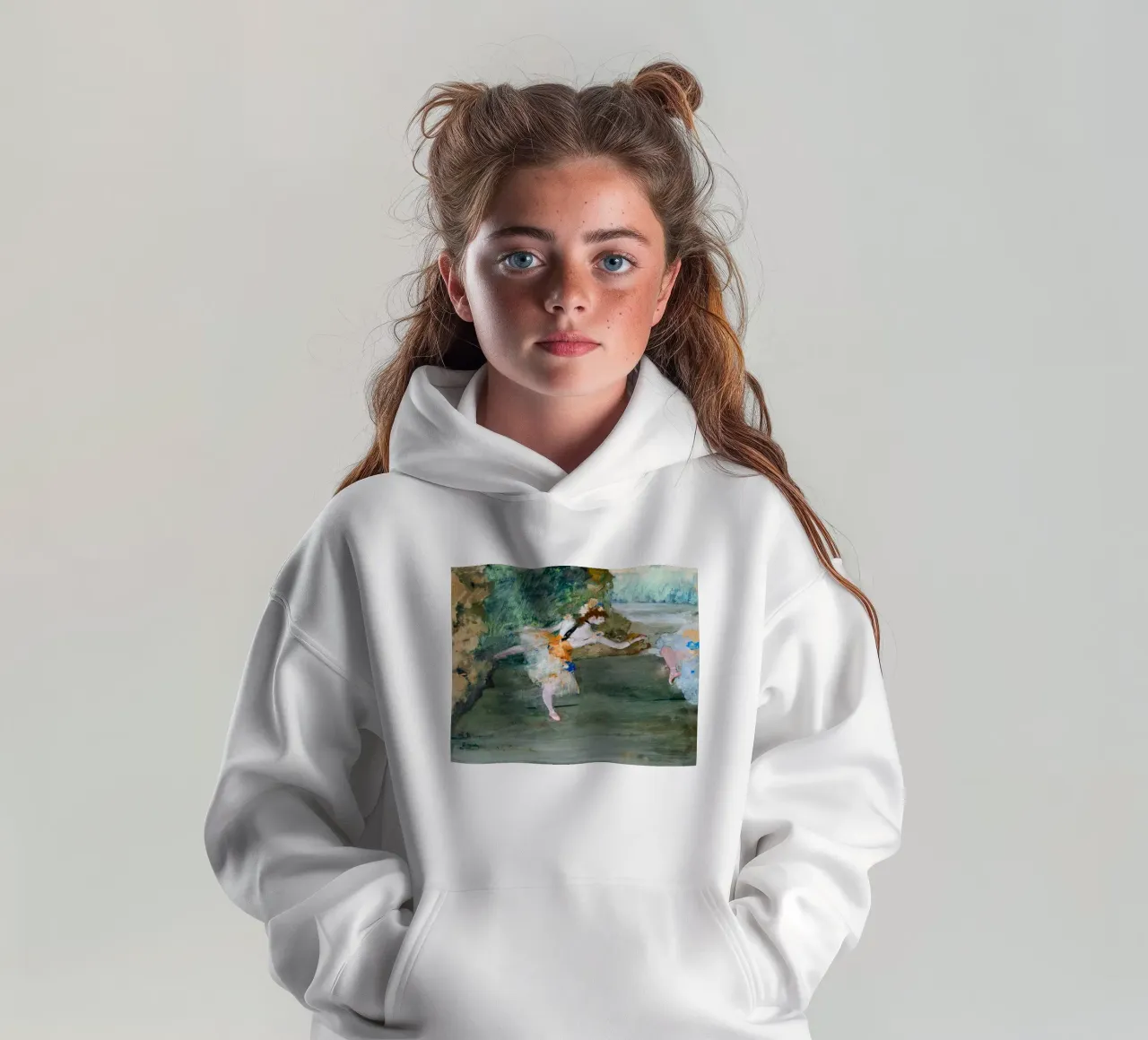 Degas: Dancer Onstage - Impressionism, Ballet Art, Movement, kids hoodie by NorwesClub
