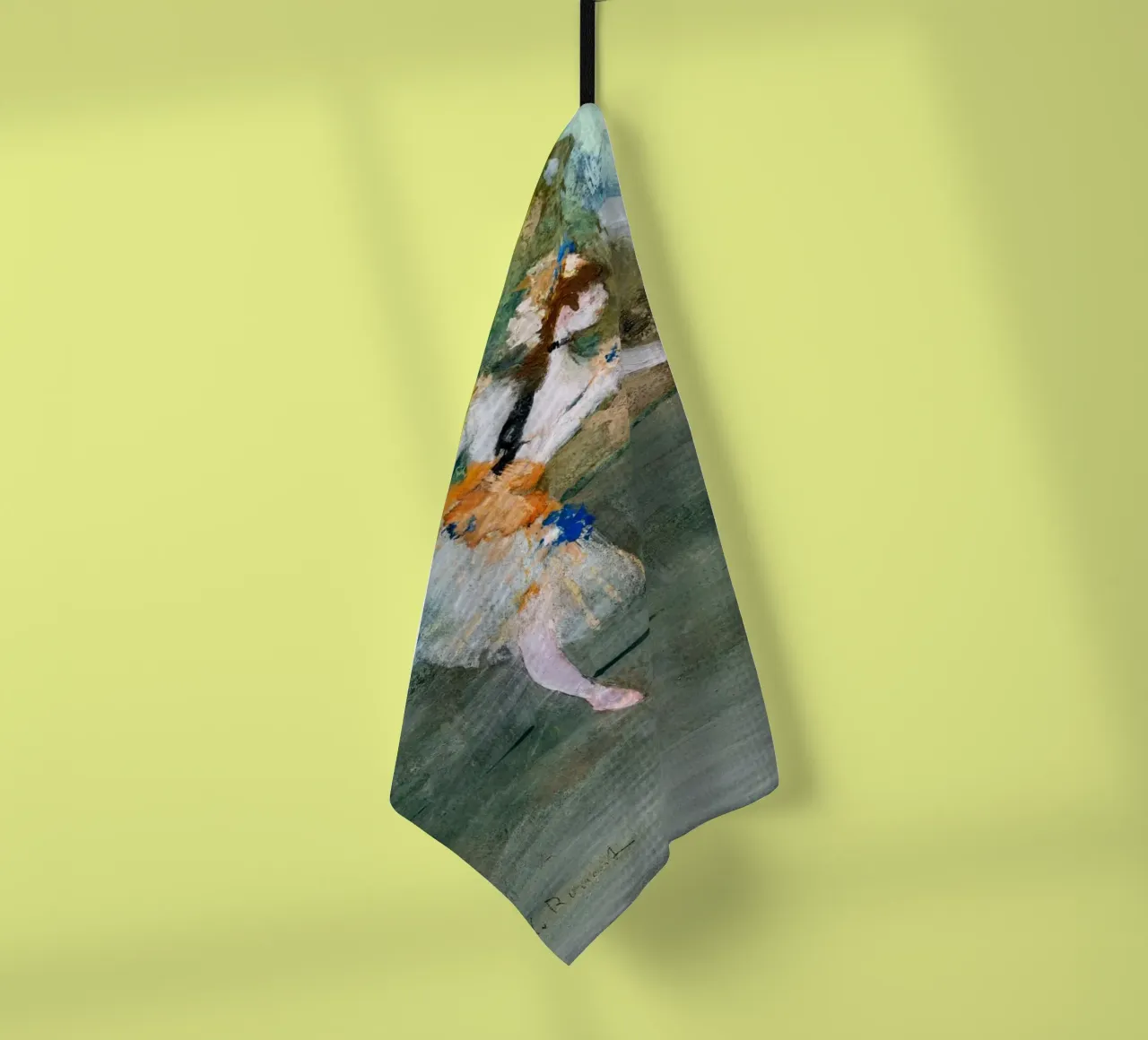 Degas : Danseuse sur scène - Impressionnisme, art du ballet, mouvement, torchon de NorwesClub