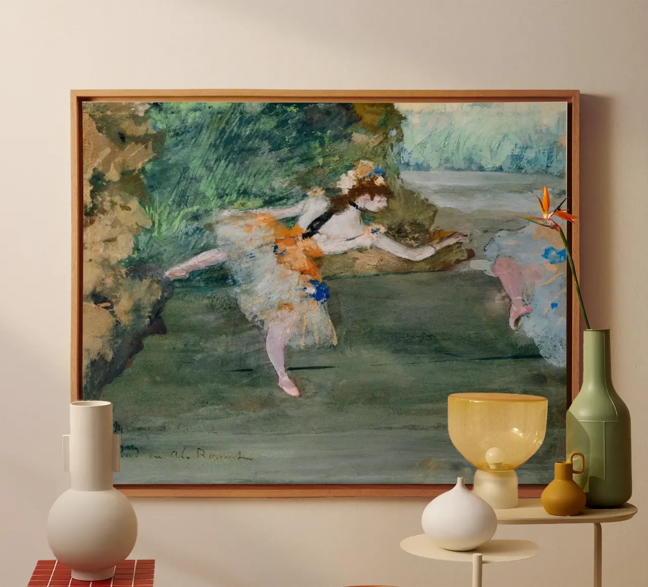 Degas: Dancer Onstage - Impressionism, Ballet Art, Movement, canvas by NorwesClub