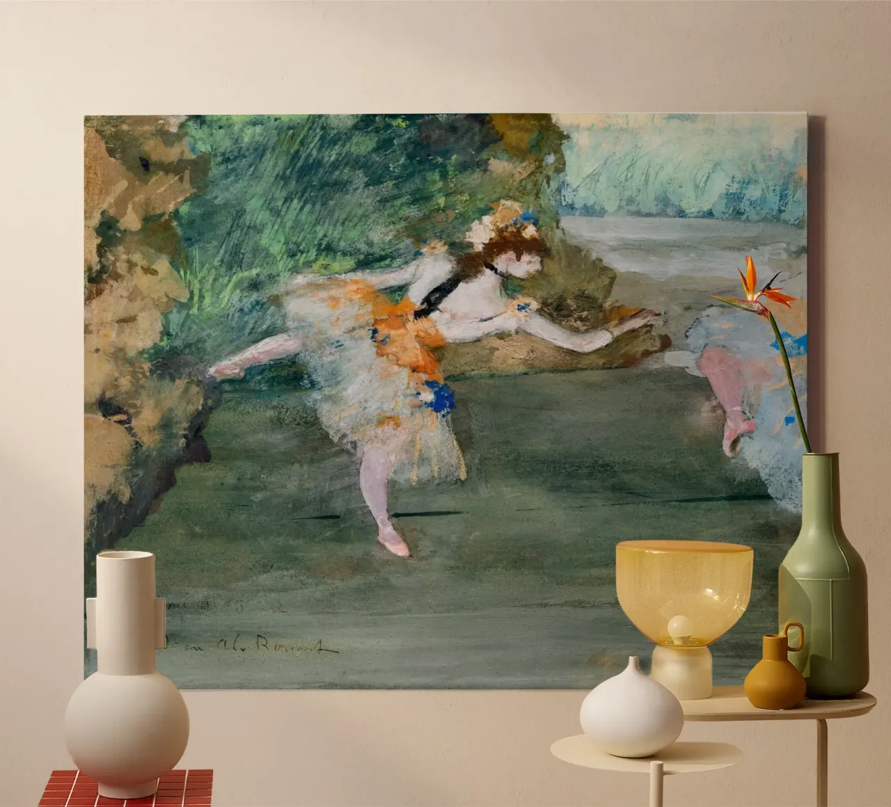 Degas: Dancer Onstage - Impressionism, Ballet Art, Movement, canvas by NorwesClub