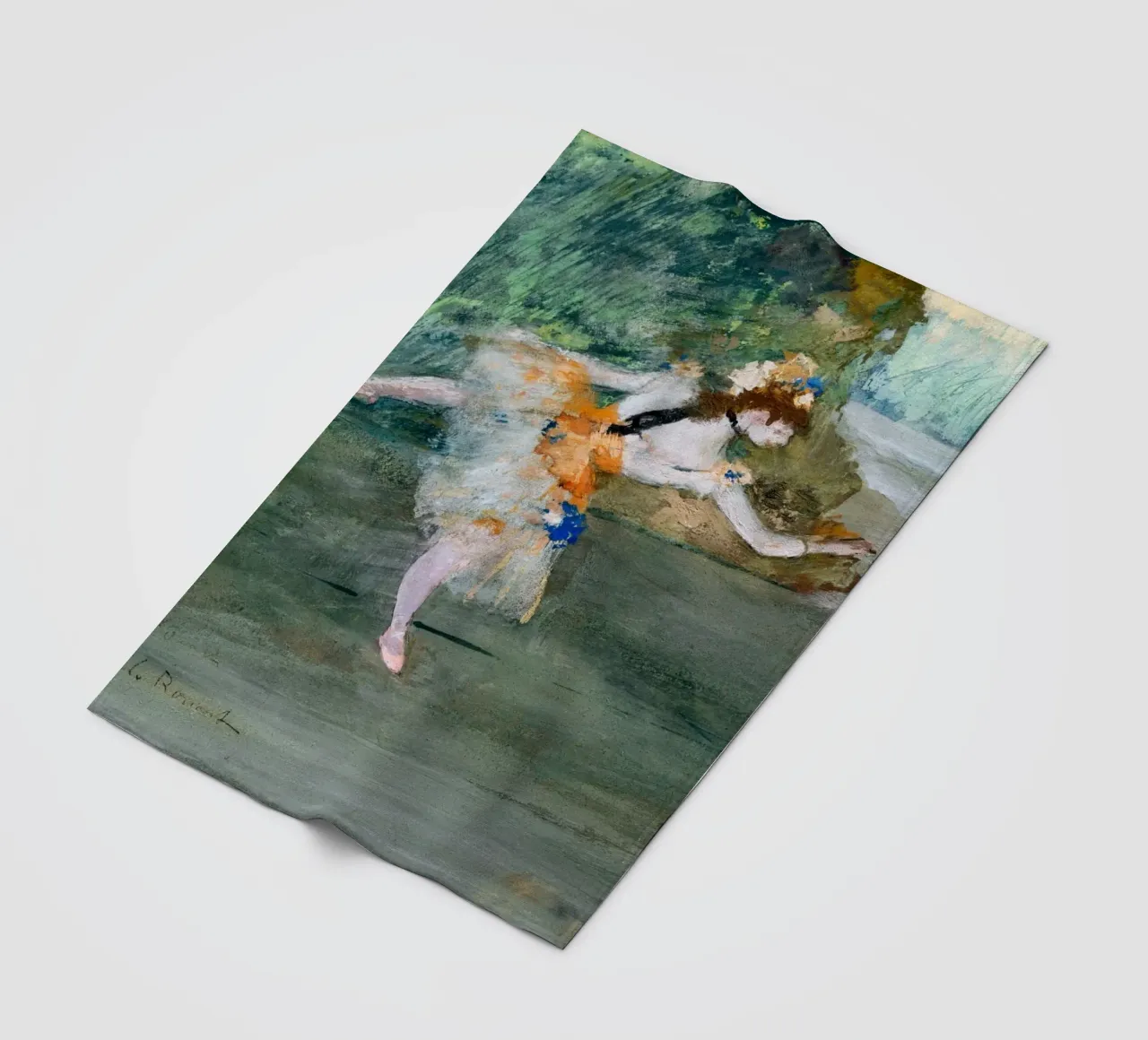 Degas : Danseuse sur scène - Impressionnisme, art du ballet, mouvement, plaid polaire de NorwesClub