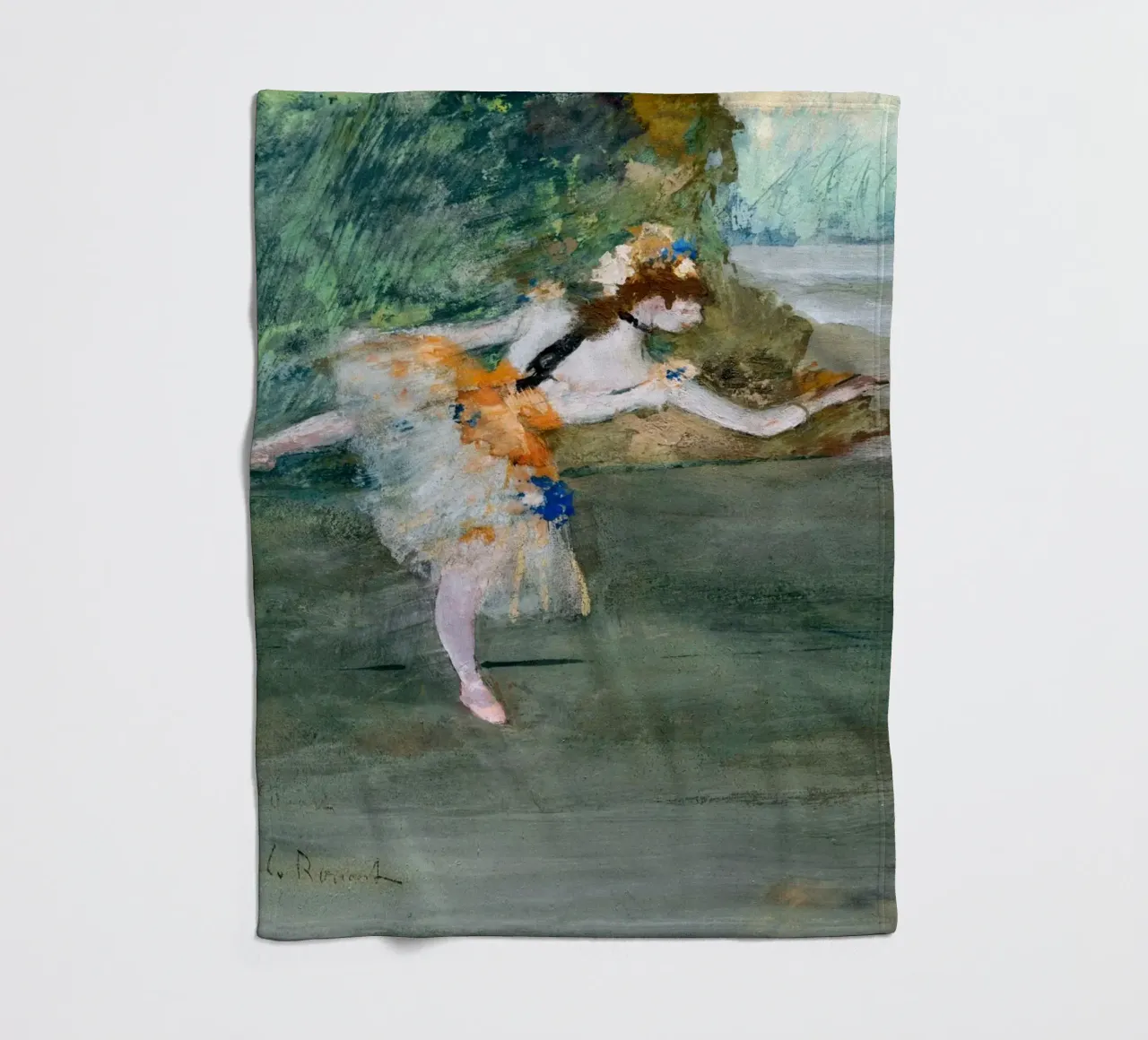 Degas : Danseuse sur scène - Impressionnisme, art du ballet, mouvement, plaid polaire de NorwesClub