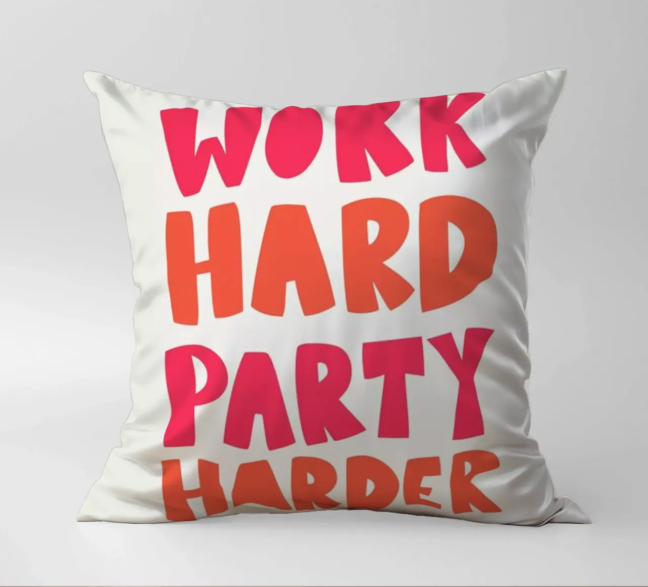 Work hard party harder cuscino da Pure