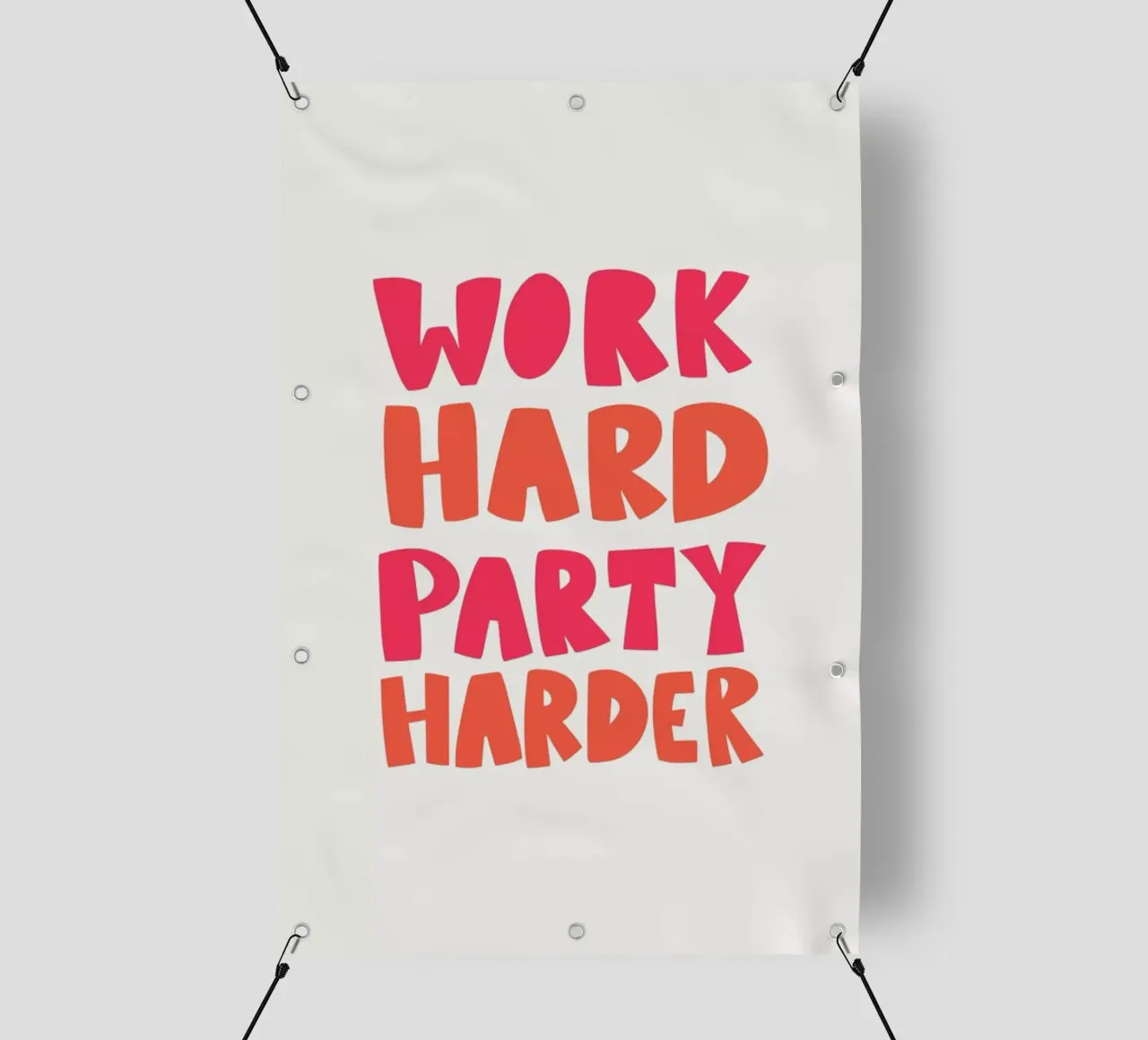 Work hard party harder telo in pvc da Pure