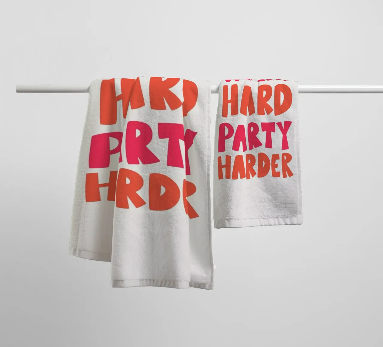 Work hard party harder asciugamano da bagno da Pure