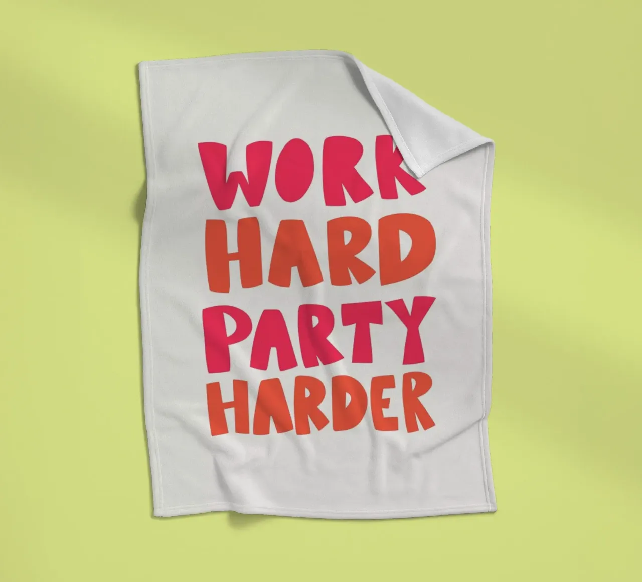 Work hard party harder coperta in pile da Pure