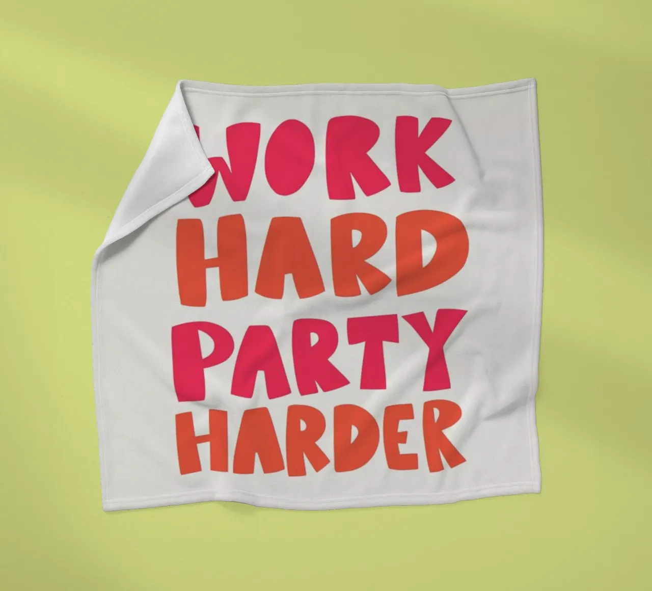 Work hard party harder coperta in pile da Pure