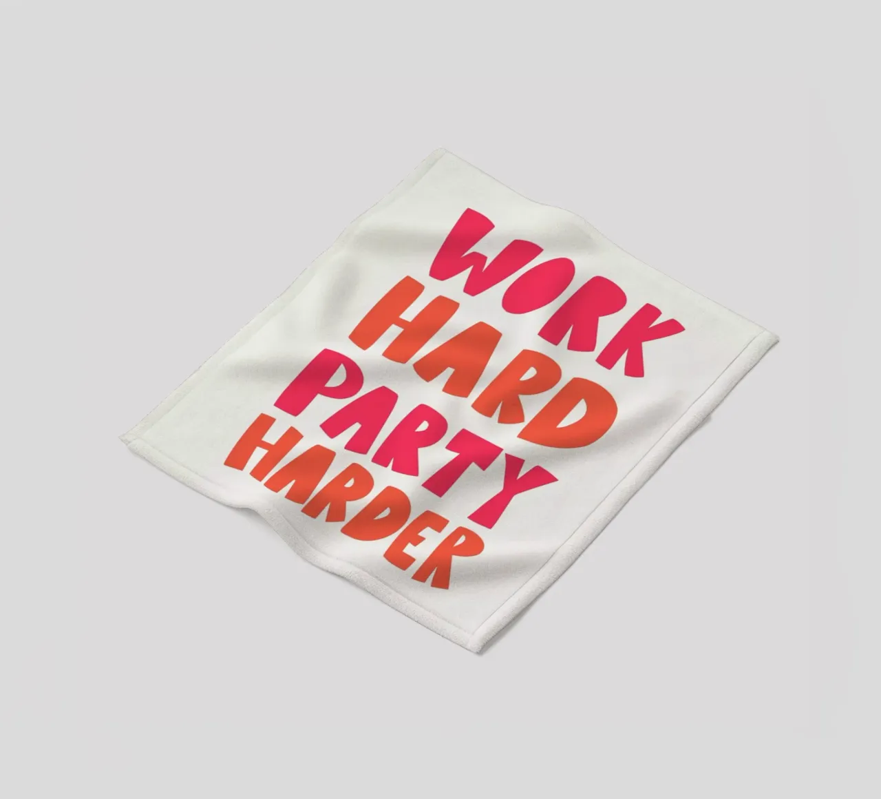 Work hard party harder coperta in pile da Pure
