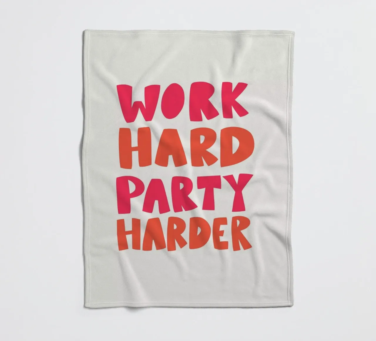 Work hard party harder coperta in pile da Pure