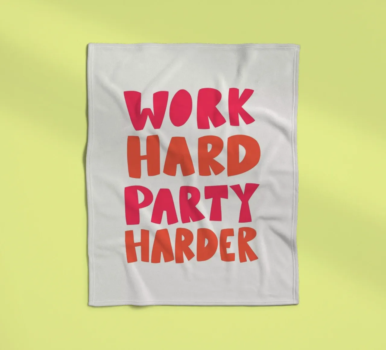 Work hard party harder coperta in pile da Pure
