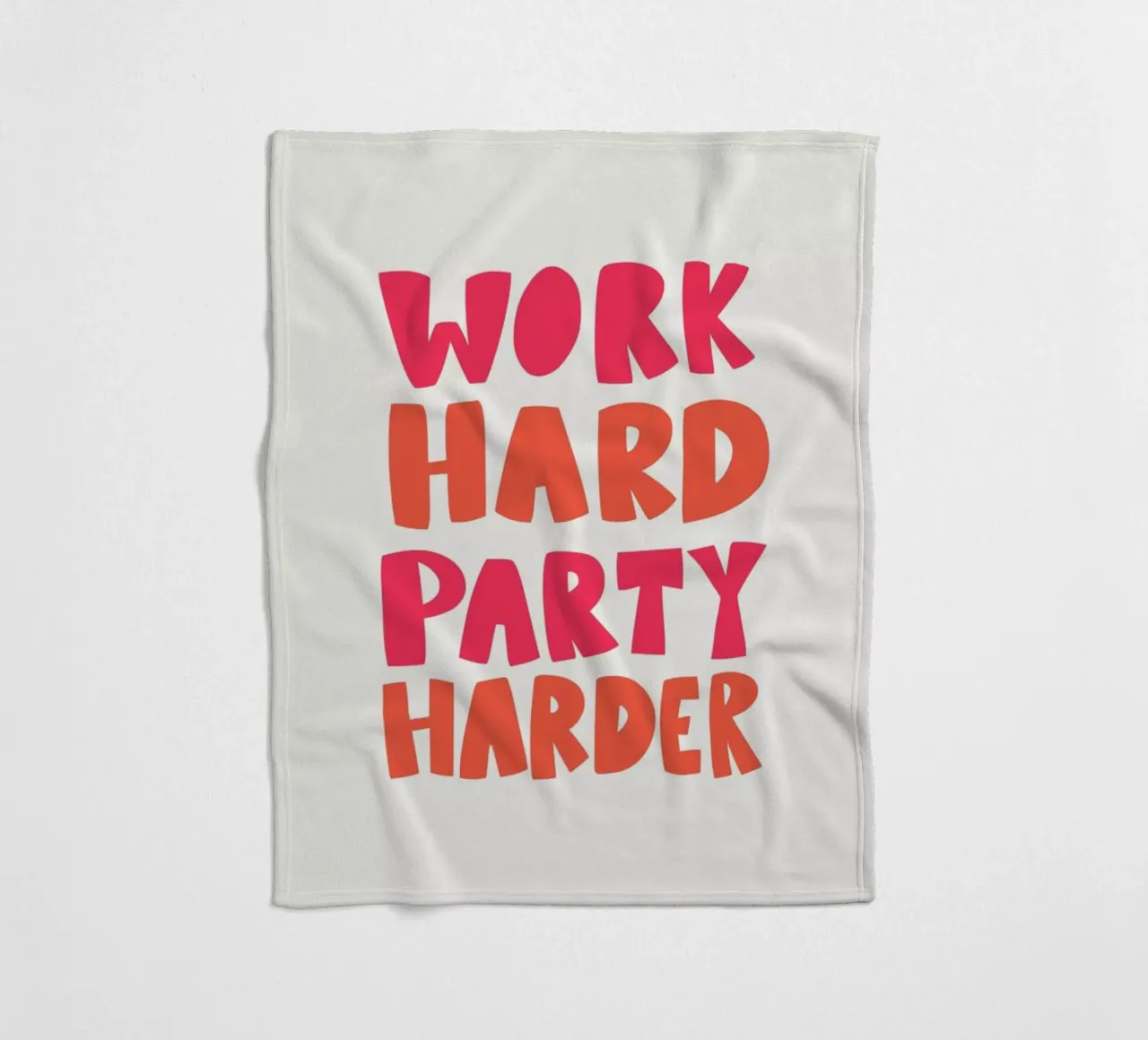 Work hard party harder coperta in pile da Pure