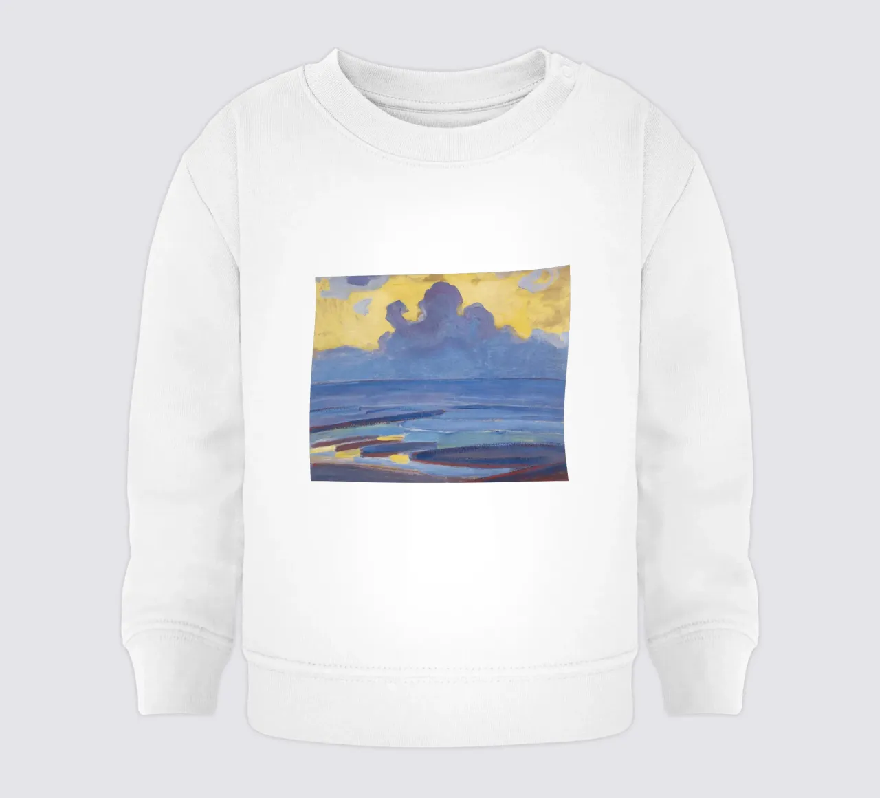 Piet Mondrian - "In riva al mare" - Luminoso paesaggio modernista felpa neonato da NorwesClub