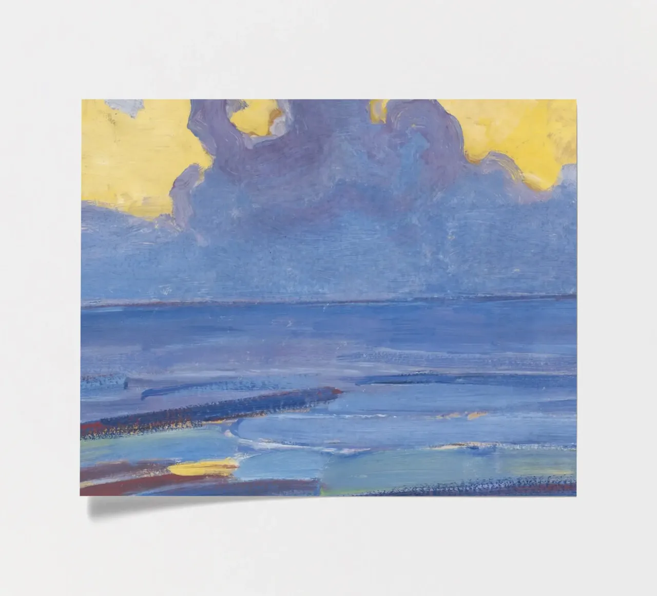 Piet Mondrian - "In riva al mare" - Luminoso paesaggio modernista foglio adesivo da NorwesClub