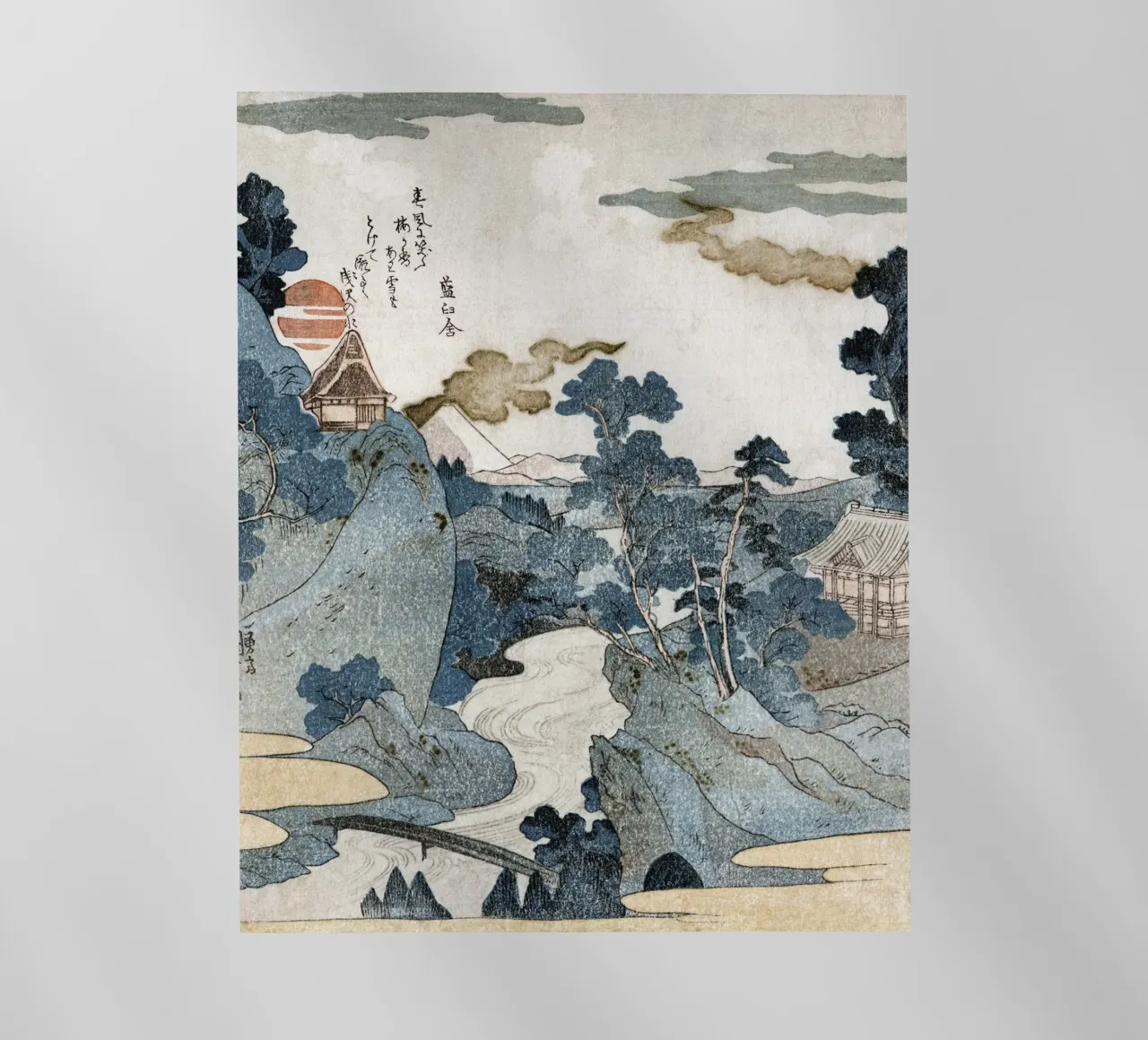 Utagawa Kuniyoshi - Paesaggio Ukiyo-e del Monte Fuji - Giapponese pellicola backlit da NorwesClub