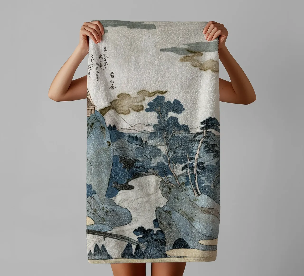 Utagawa Kuniyoshi - Paesaggio Ukiyo-e del Monte Fuji - Giapponese asciugamano da bagno da NorwesClub