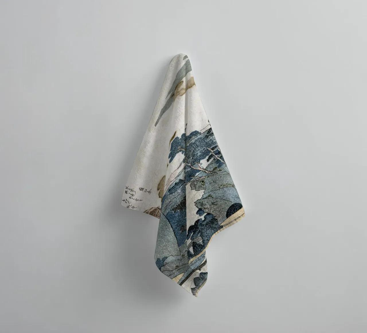 Utagawa Kuniyoshi - Paesaggio Ukiyo-e del Monte Fuji - Giapponese asciugamano da bagno da NorwesClub