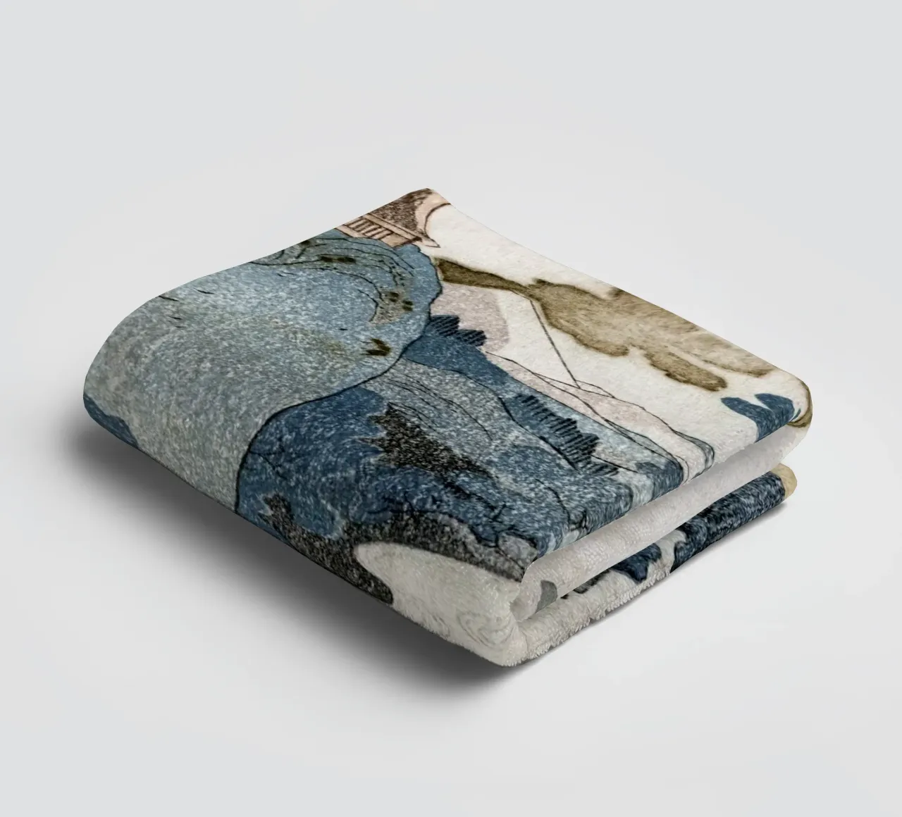 Utagawa Kuniyoshi - Paesaggio Ukiyo-e del Monte Fuji - Giapponese asciugamano da bagno da NorwesClub