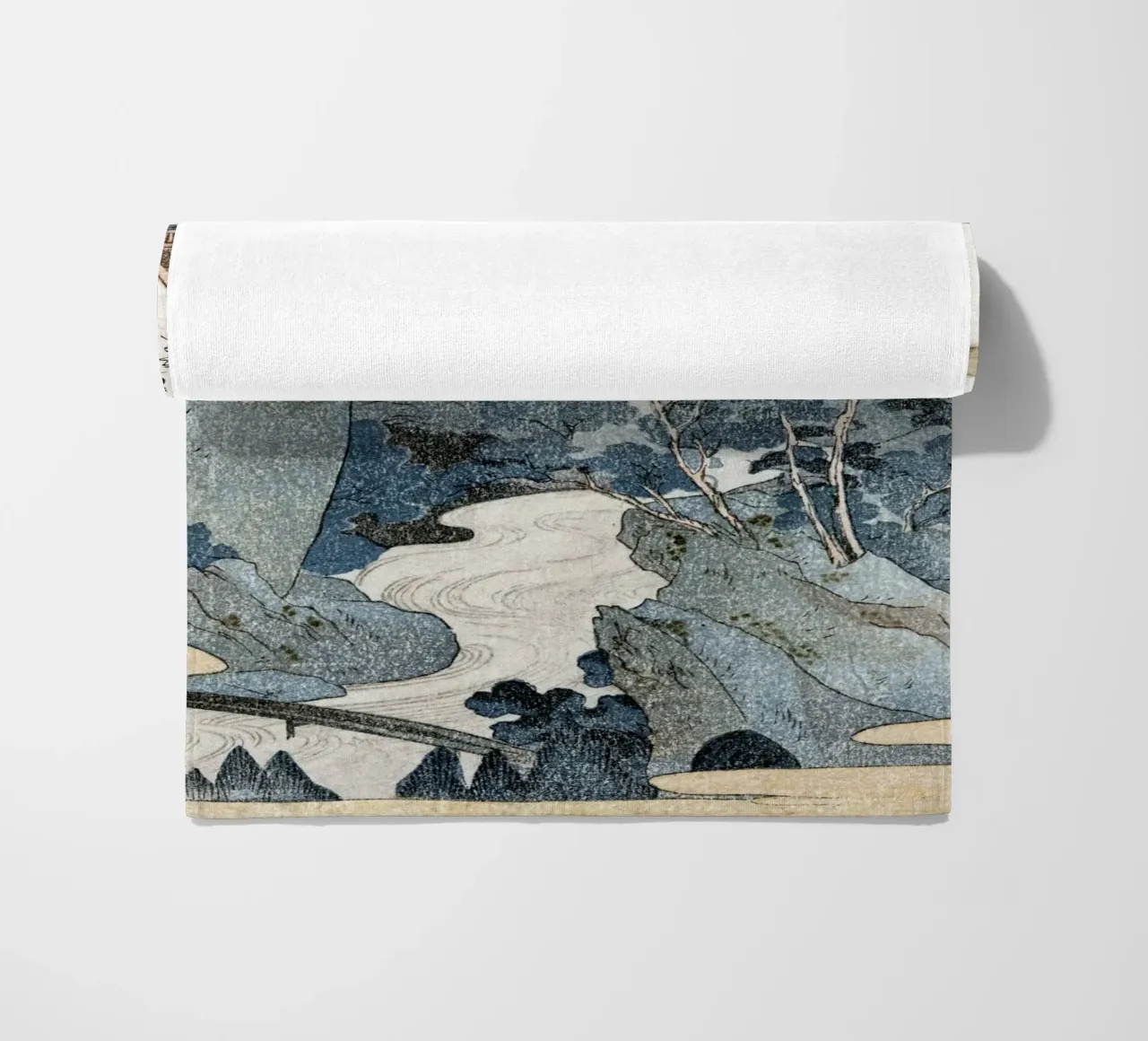 Utagawa Kuniyoshi - Paesaggio Ukiyo-e del Monte Fuji - Giapponese telo mare da NorwesClub