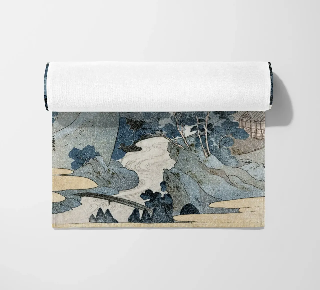 Utagawa Kuniyoshi - Paesaggio Ukiyo-e del Monte Fuji - Giapponese telo mare da NorwesClub
