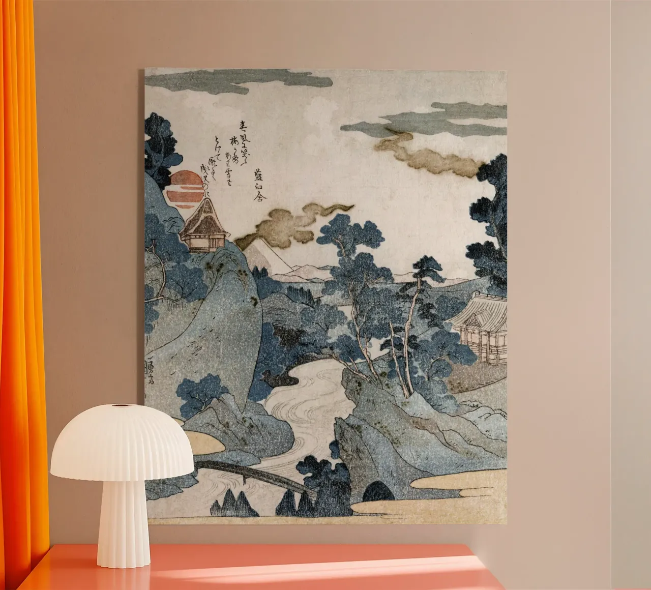 Utagawa Kuniyoshi - Ukiyo-e Mount Fuji Landscape - Japanese acrylic glass by NorwesClub